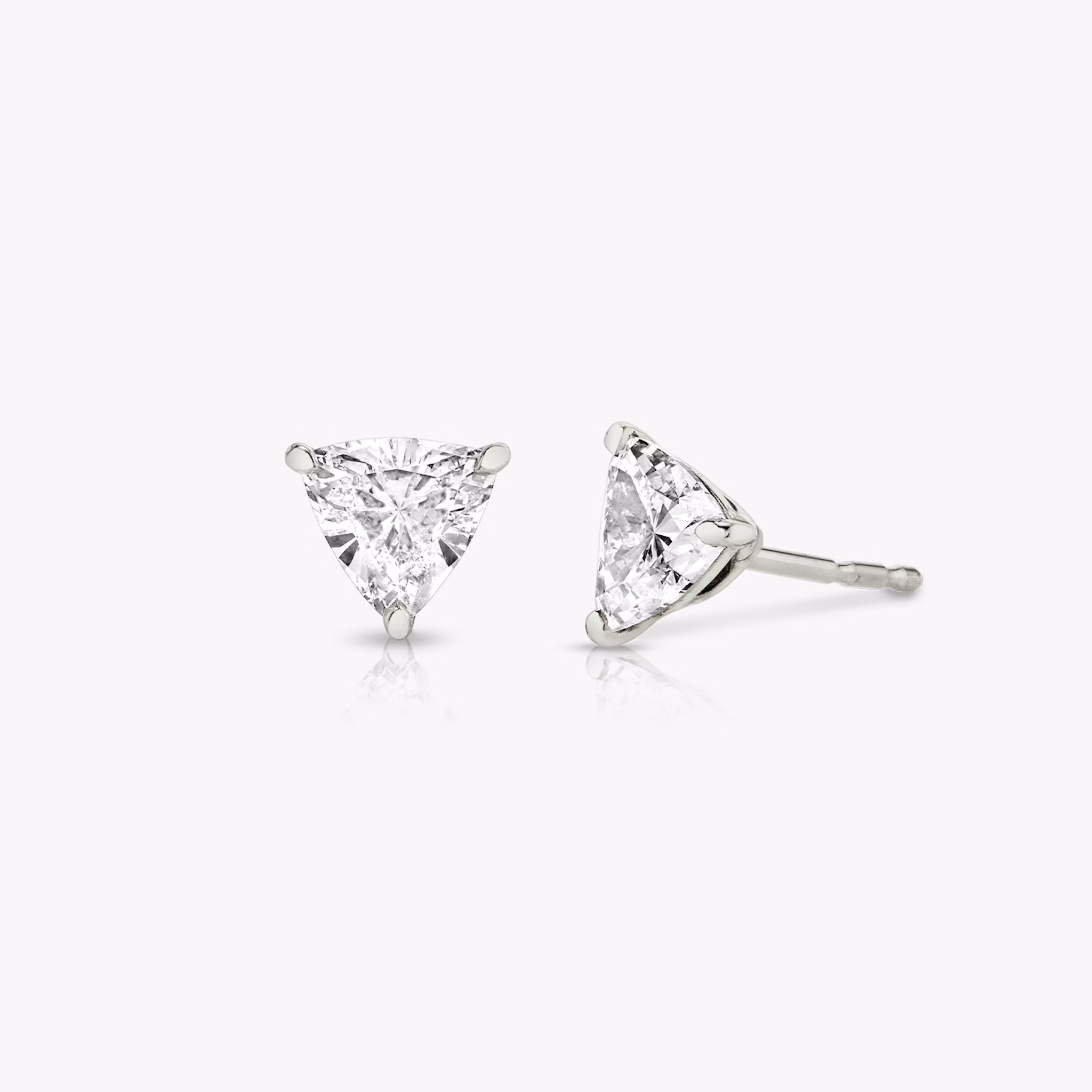 VRAI Solitaire Stud | Trillion | 14k | White Gold | caratWeight: 0.75ct