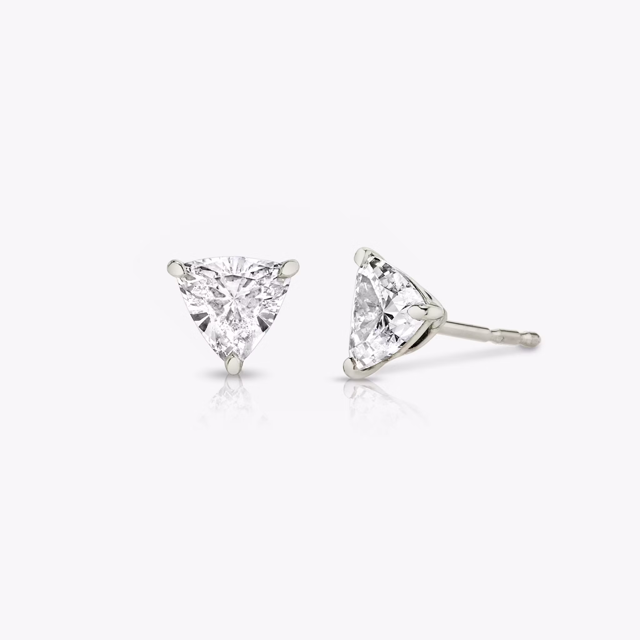 VRAI Solitaire Stud Trillion | White Gold