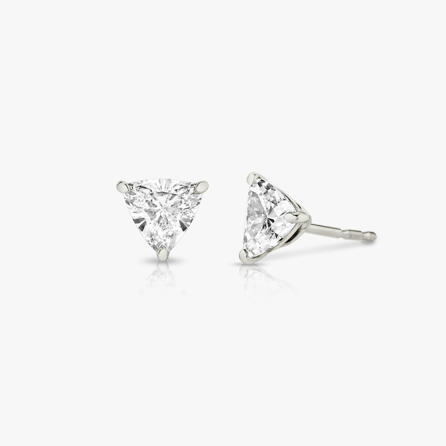 VRAI Solitär Ohrstecker | Trillant | 14k | Weißgold | caratWeight: 0.50ct