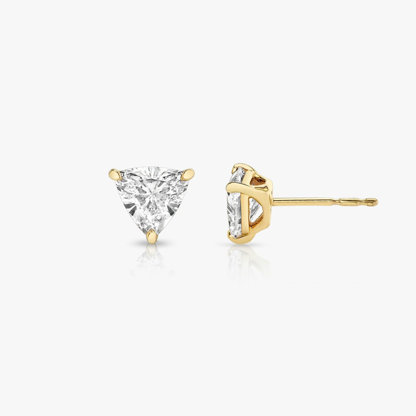 Pendiente Solitario VRAI | Trillón | 14k | Oro amarillo | caratWeight: 0.25ct
