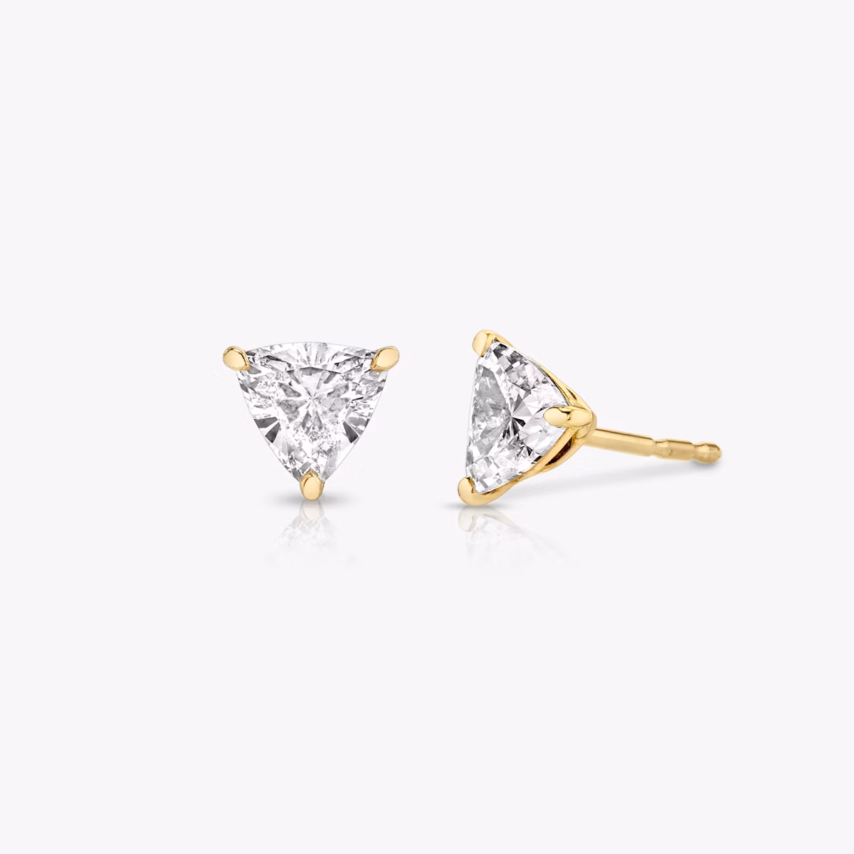 Pendiente Solitario VRAI | Trillón | 14k | Oro amarillo | caratWeight: 0.25ct