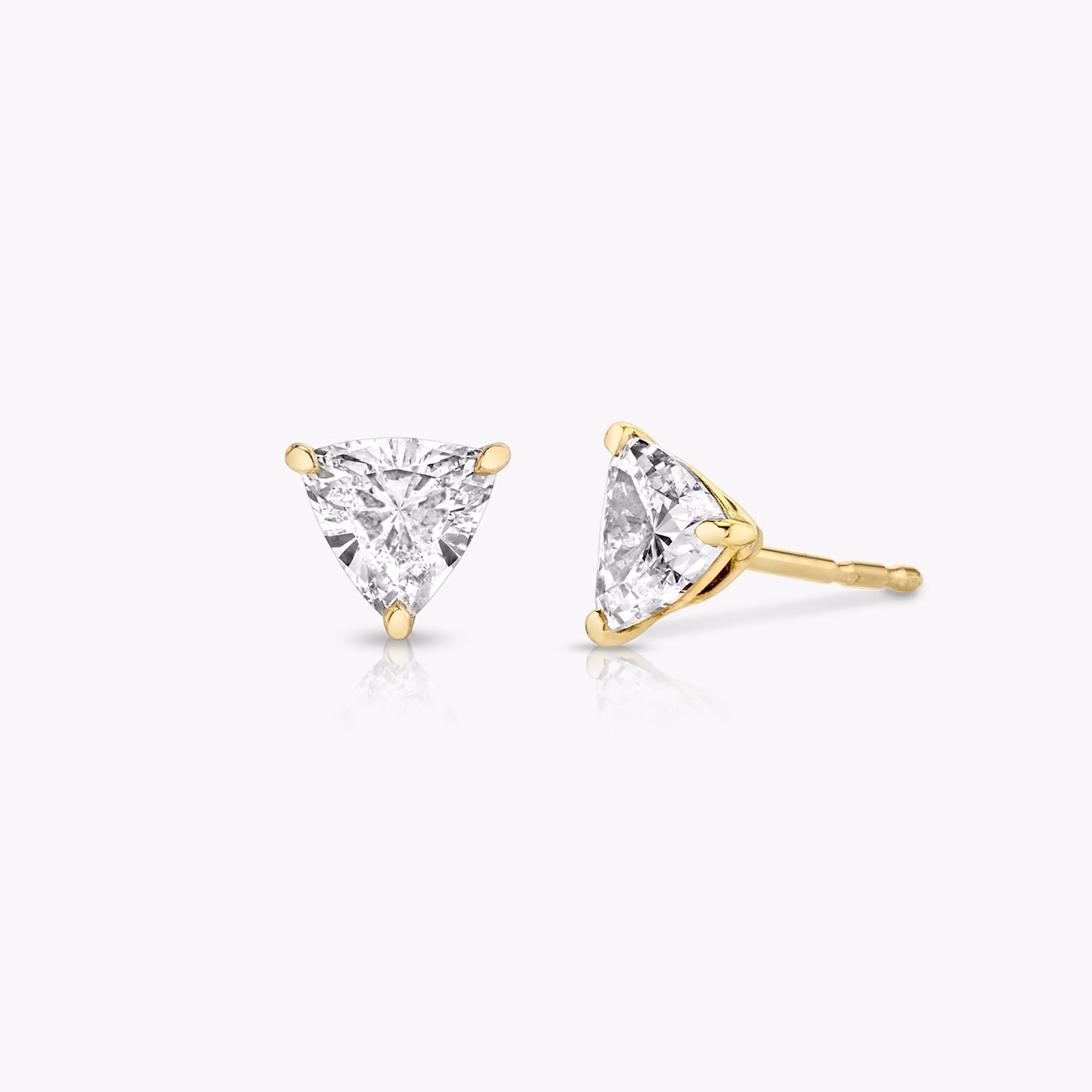 VRAI Solitaire Stud | Trillion | 14k | Yellow Gold | caratWeight: 0.50ct