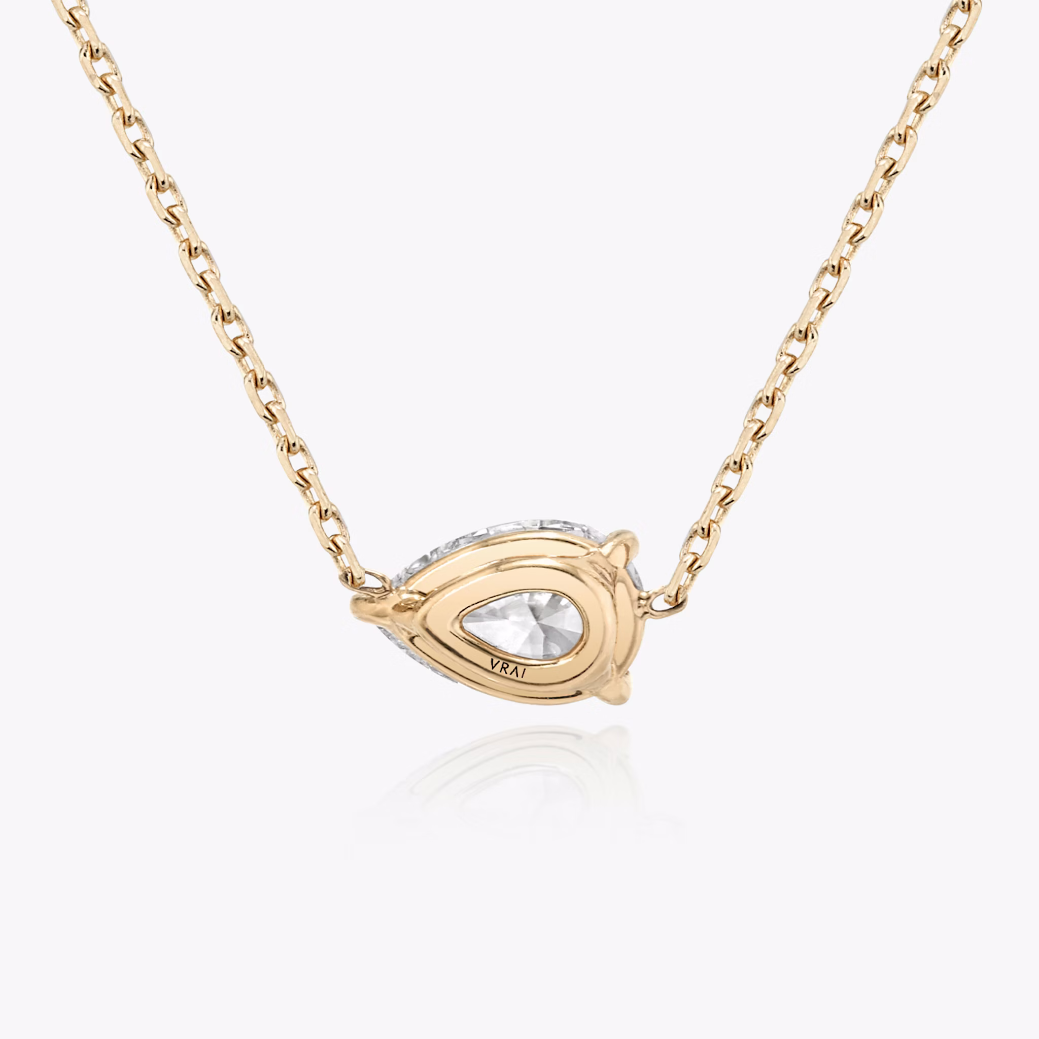 VRAI Solitaire Necklace | Pear | 14k | Rose Gold | caratWeight: other