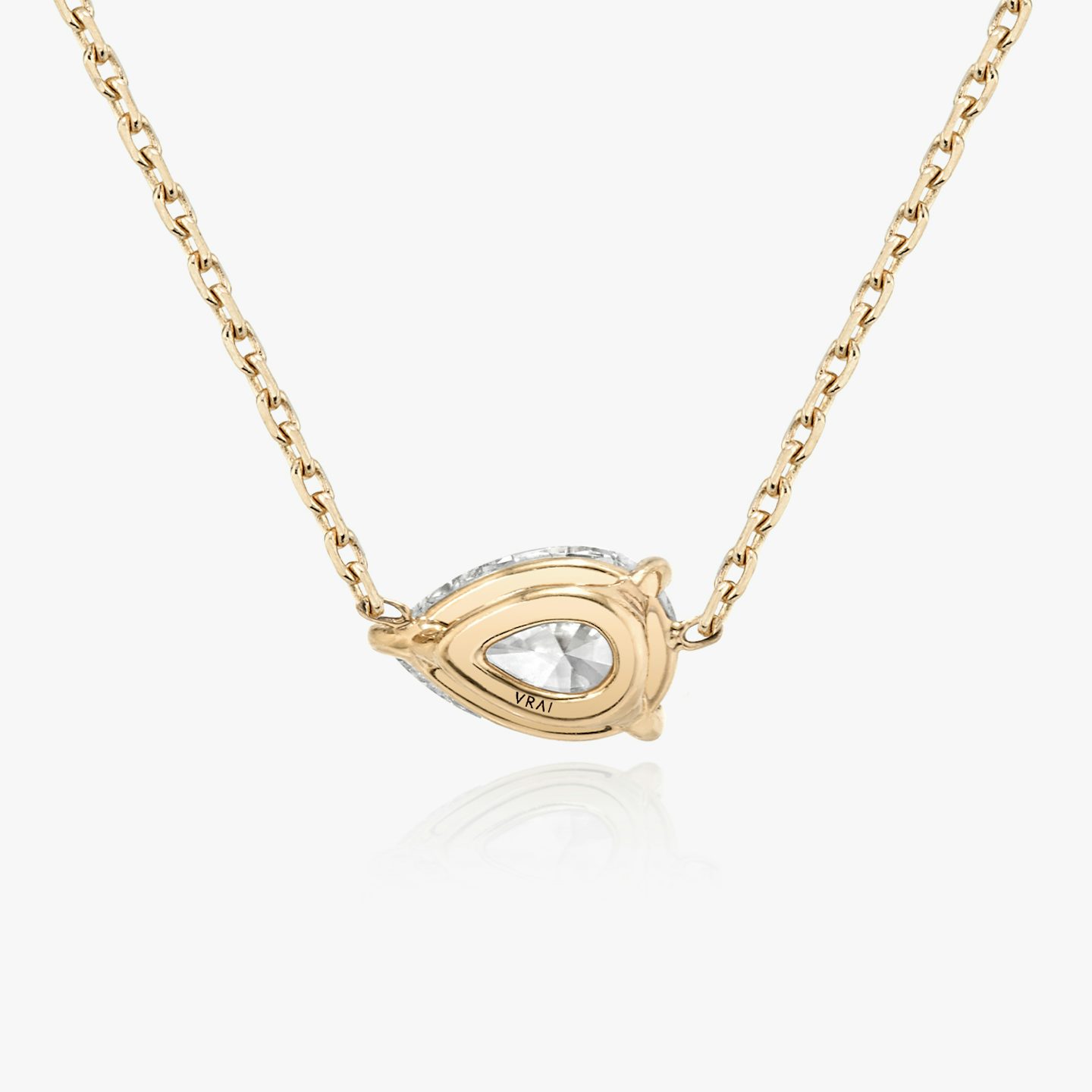 VRAI Solitaire Necklace | Pear | 14k | Rose Gold | diamondColor: colorless | caratWeight: 2ct