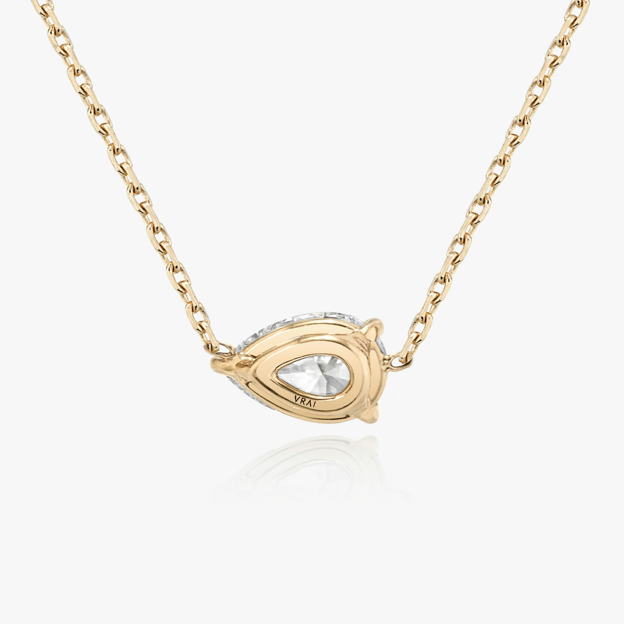 VRAI Solitaire Necklace | Pear | 14k | Rose Gold | caratWeight: other