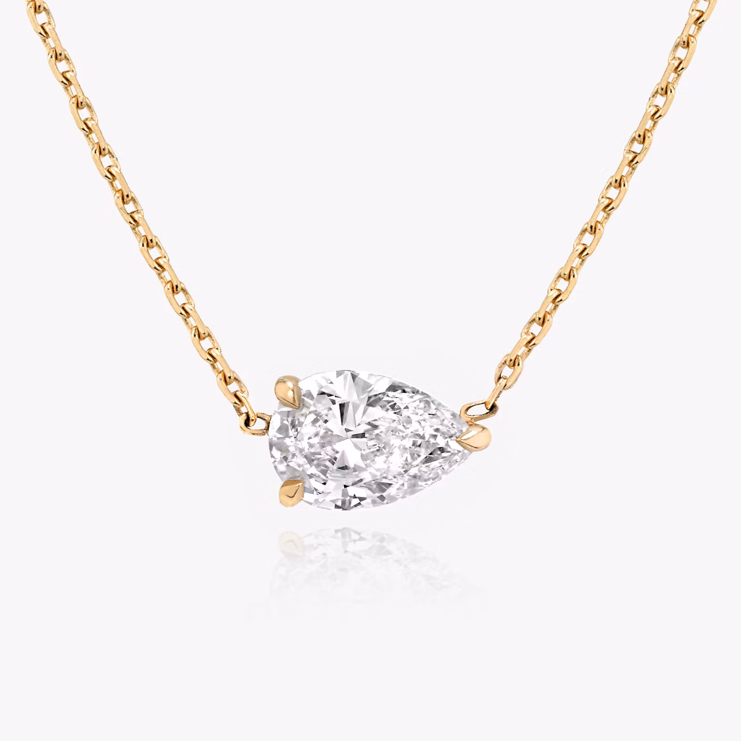 VRAI Solitaire Necklace Pear | Rose Gold