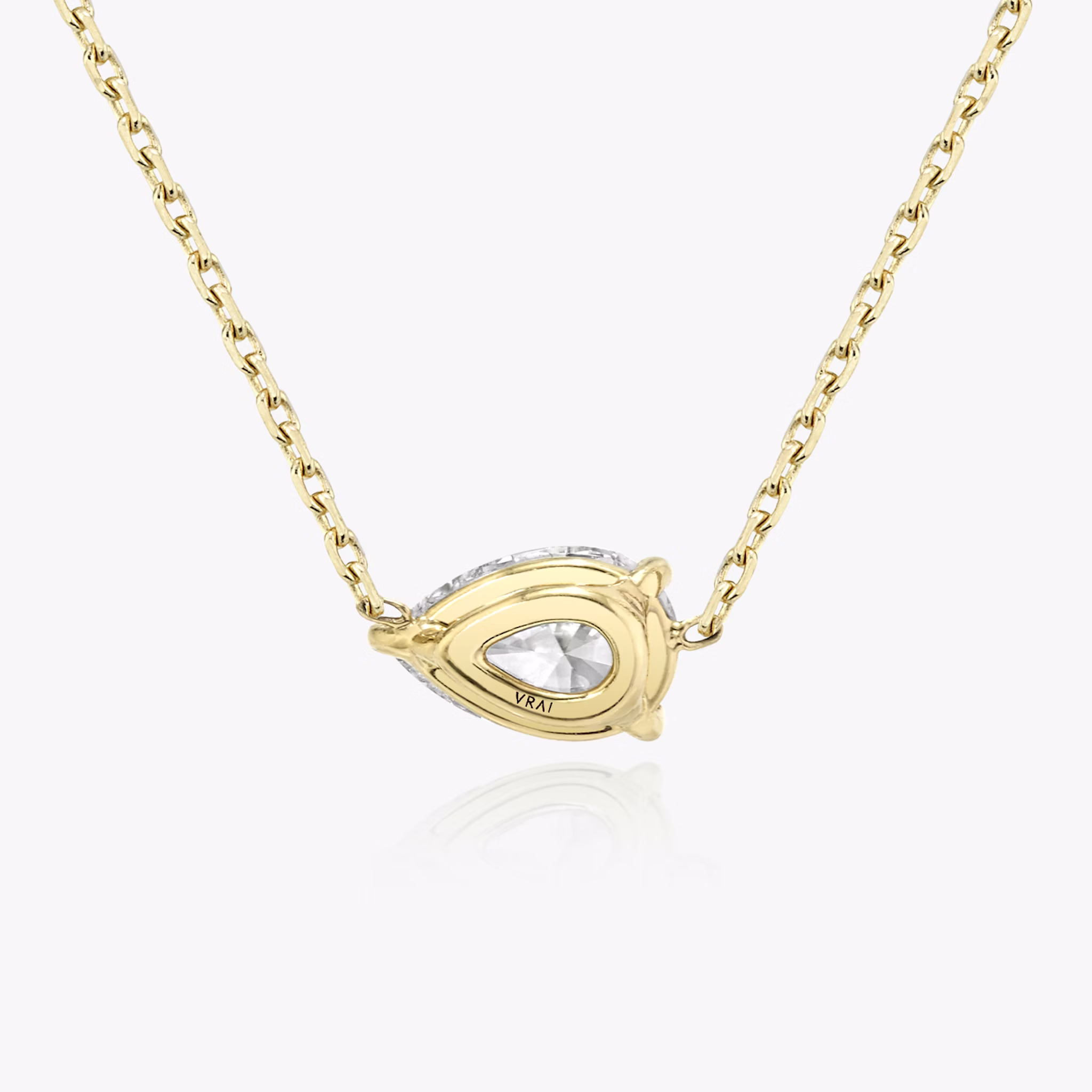 VRAI Solitaire Necklace | Pear | 14k | Yellow Gold | caratWeight: other