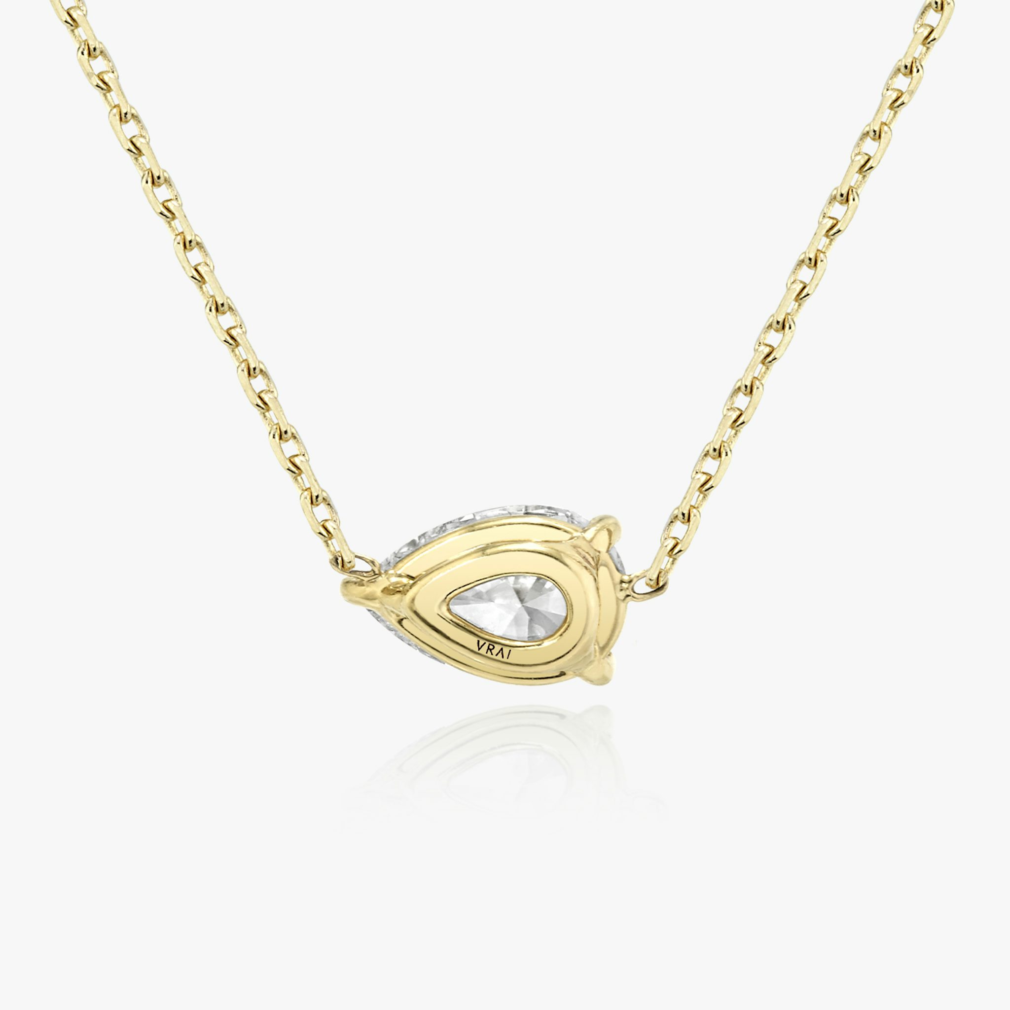 VRAI Solitaire Necklace | Pear | 14k | Yellow Gold | caratWeight: other