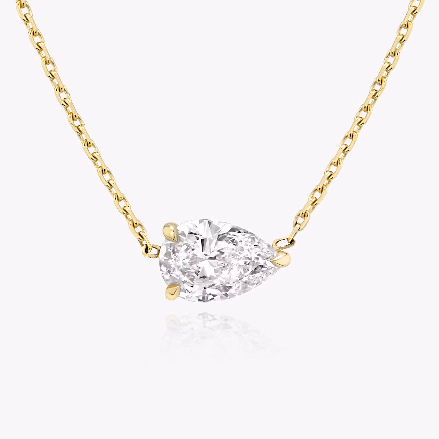 VRAI Solitaire Necklace | Pear | 14k | Yellow Gold | caratWeight: other