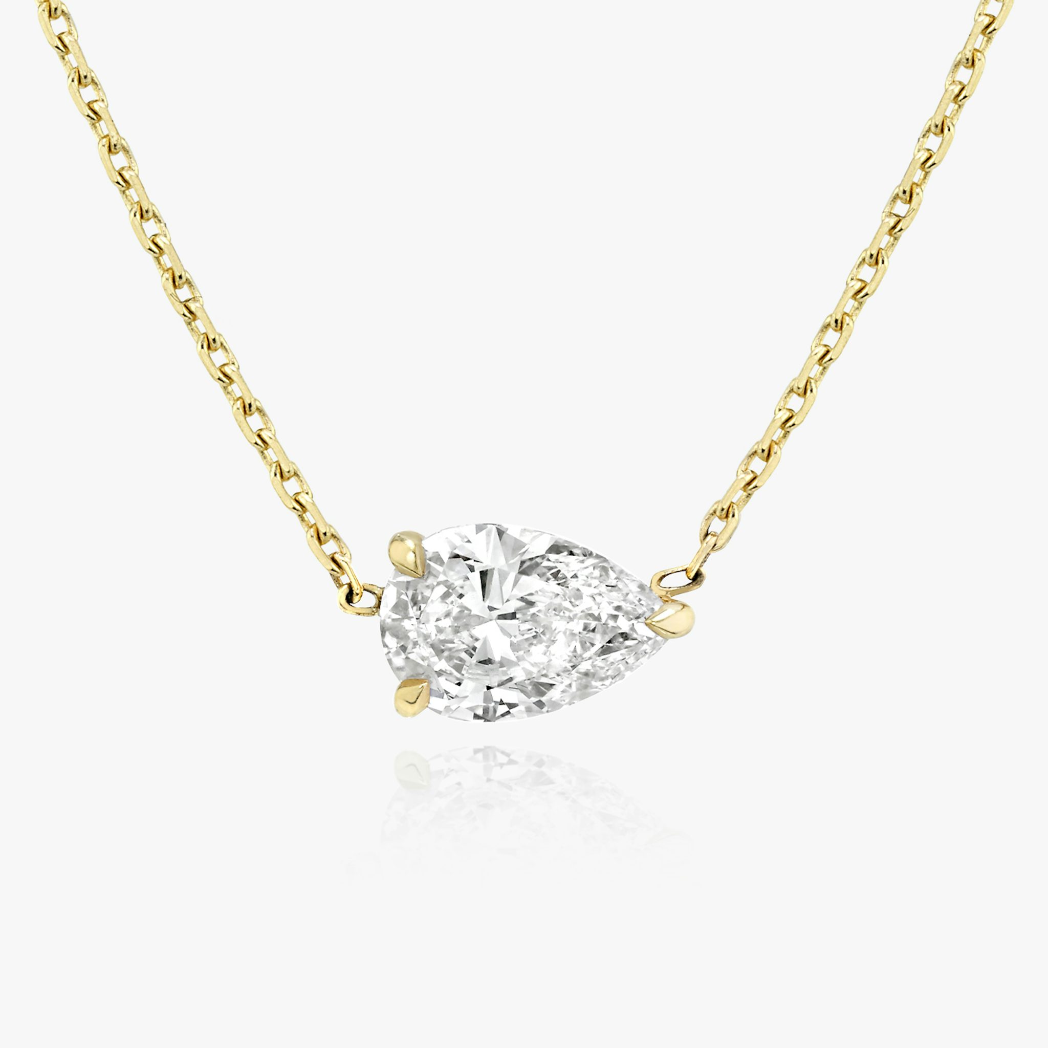 VRAI Solitaire Necklace | Pear | 14k | Yellow Gold | caratWeight: other