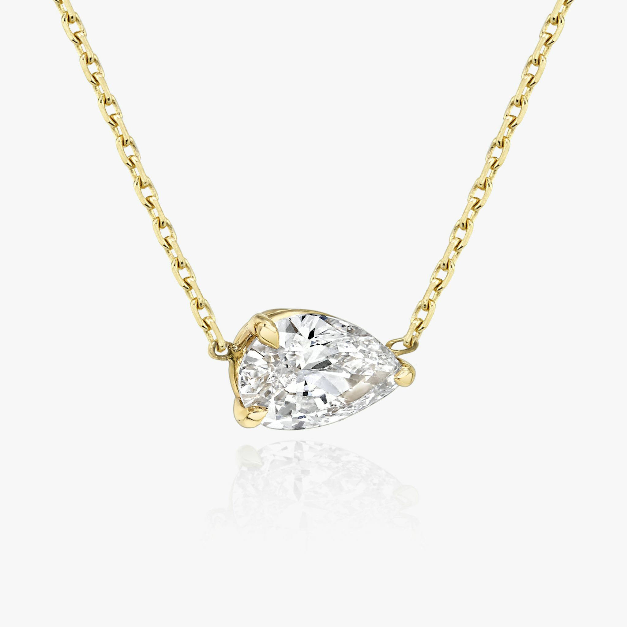 VRAI Solitaire Necklace | Pear | 14k | Yellow Gold | caratWeight: other