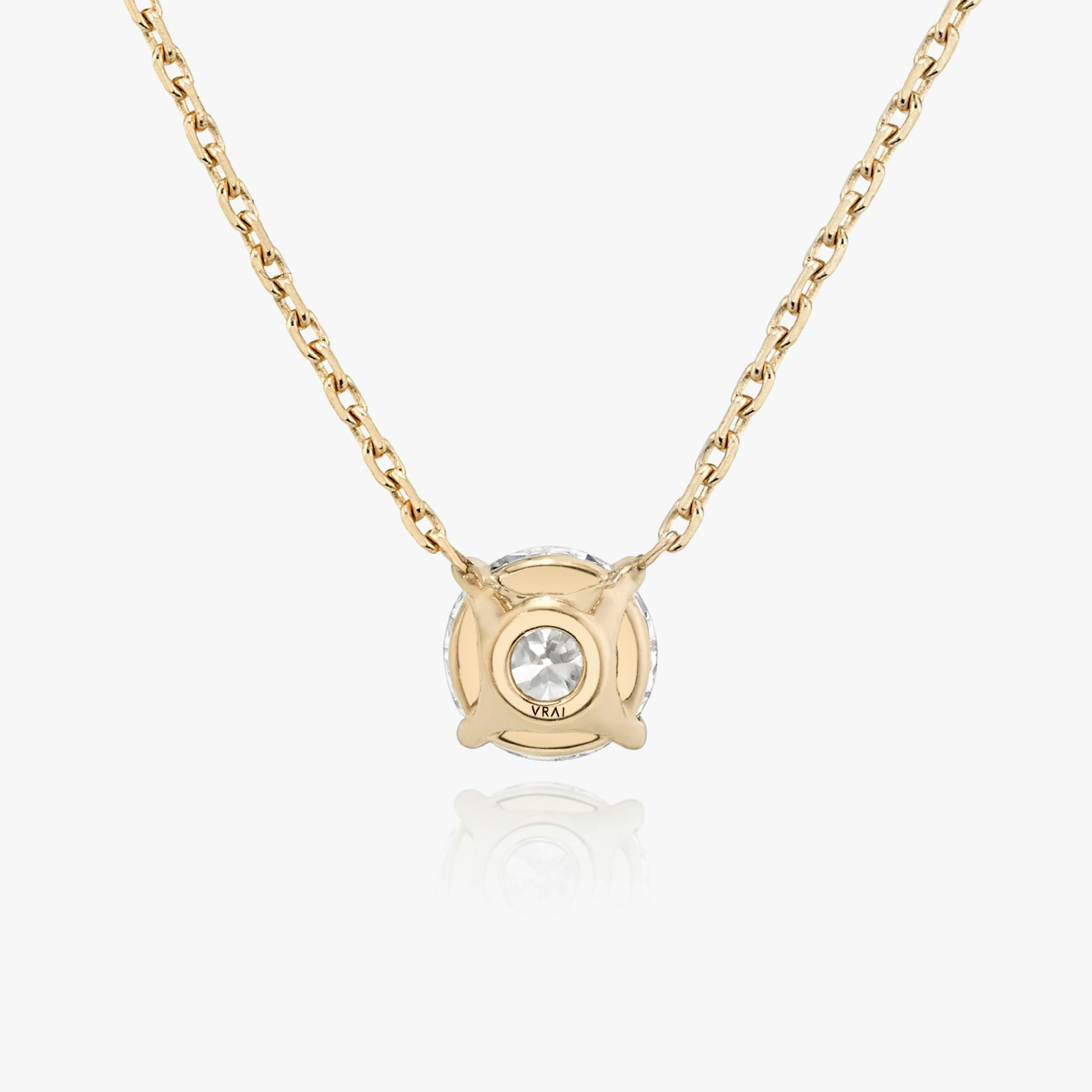 VRAI Solitär Halskette | Rund | 14k | Roségold | diamondColor: colorless | caratWeight: 2ct