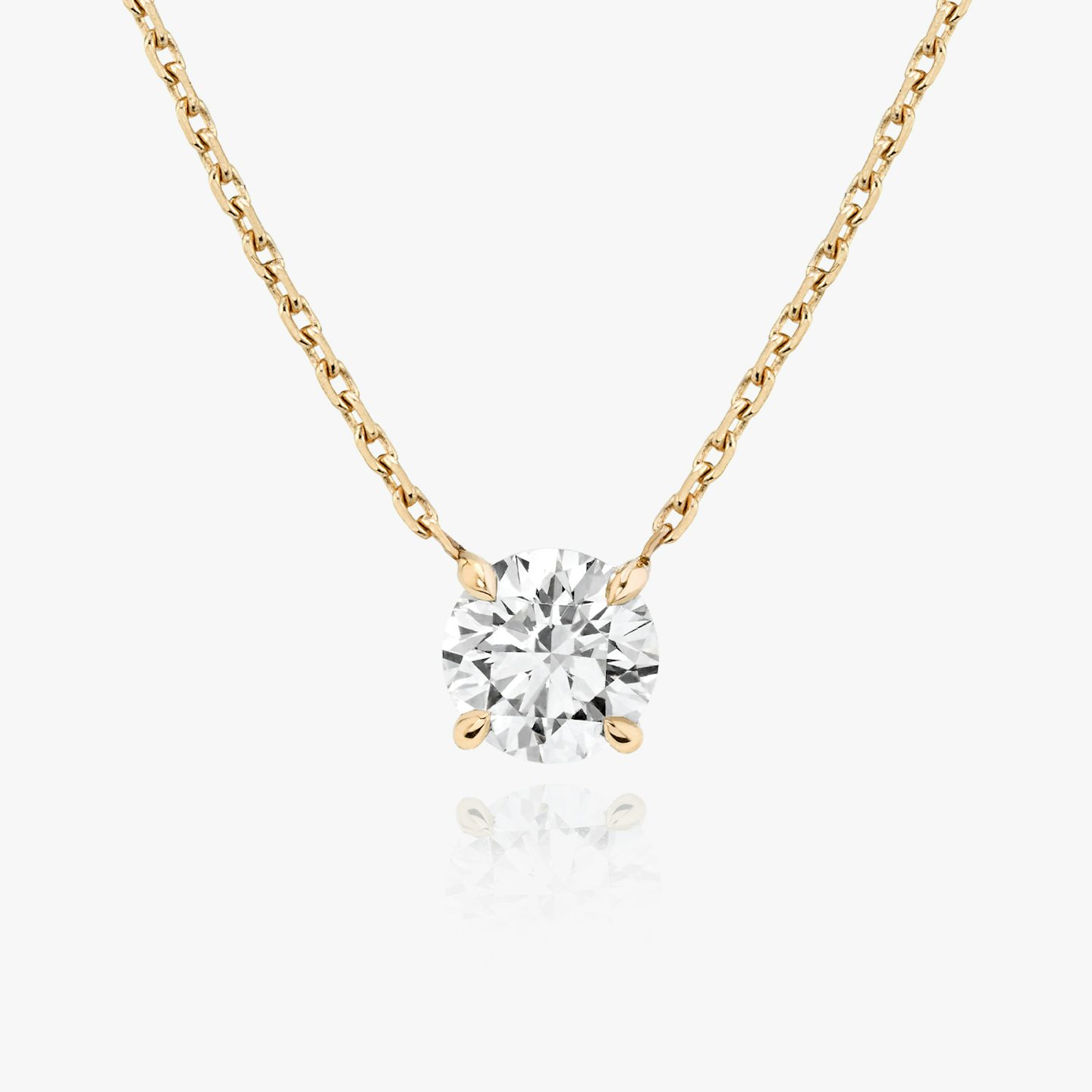 VRAI Solitaire Necklace | Round Brilliant | 14k | Rose Gold | diamondColor: near-colorless | caratWeight: 1.5ct