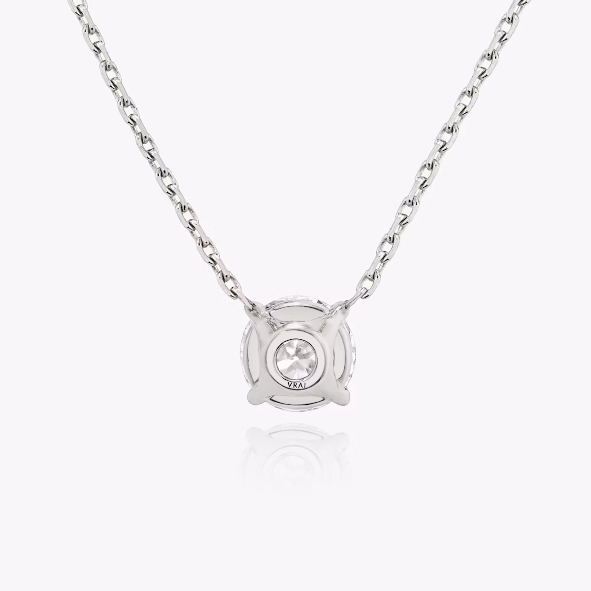 VRAI Solitaire Necklace | Round Brilliant | 14k | White Gold | diamondColor: near-colorless | caratWeight: 0.25ct