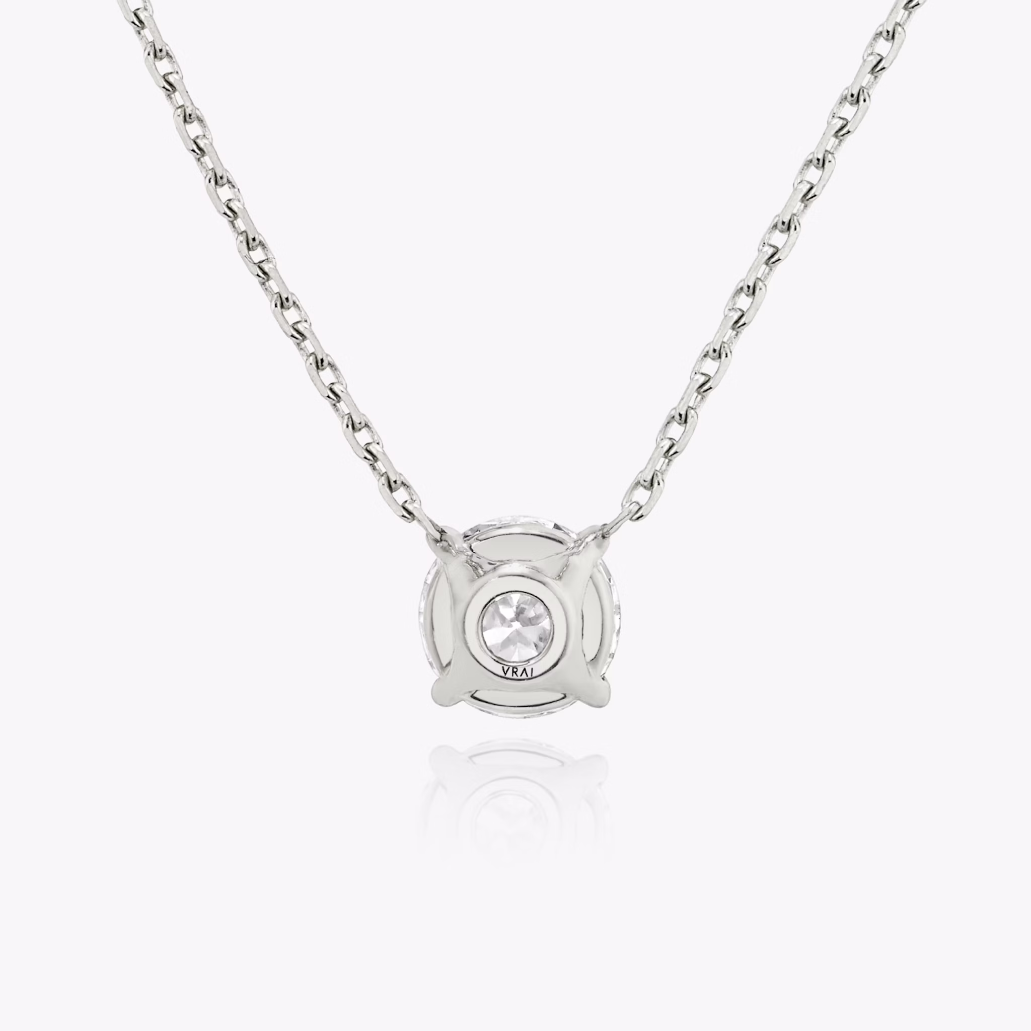 VRAI Solitaire Necklace | Round Brilliant | 14k | White Gold | diamondColor: near-colorless | caratWeight: 2ct