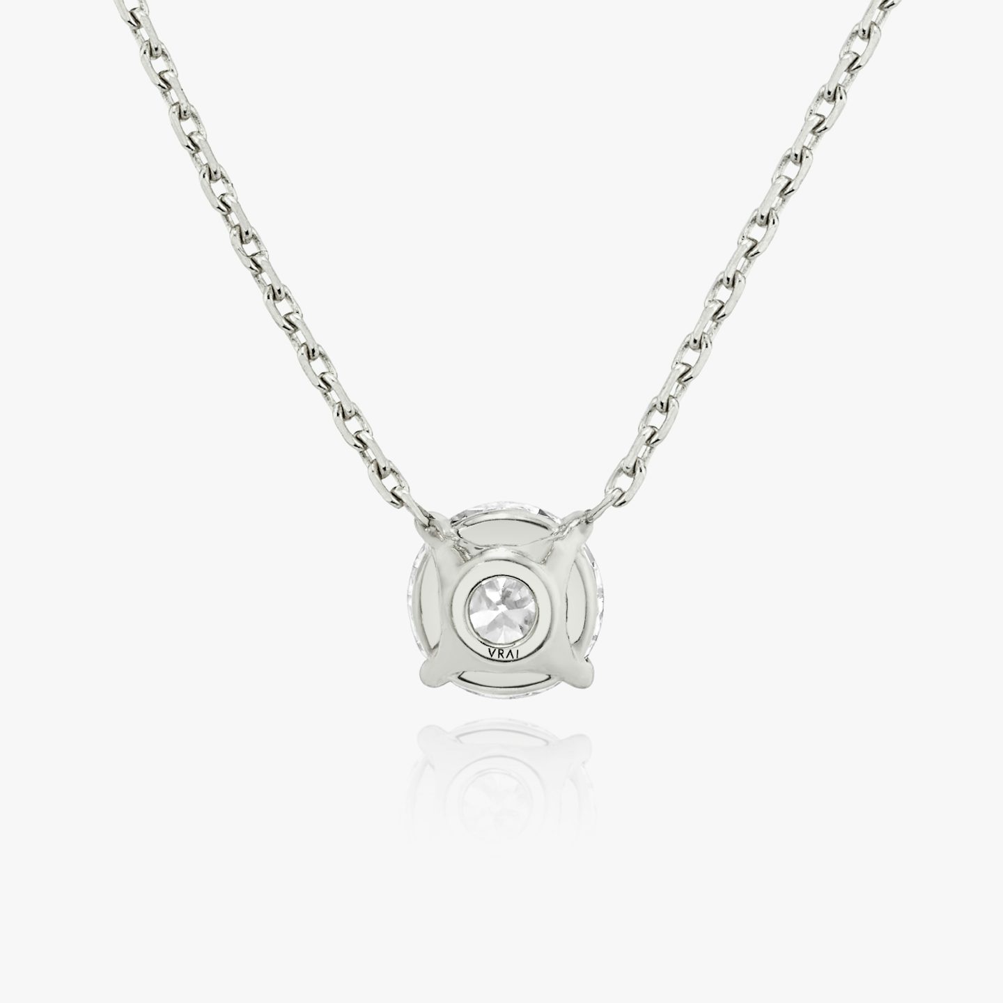 VRAI Solitaire Necklace | Round Brilliant | 14k | White Gold | diamondColor: near-colorless | caratWeight: 0.75ct
