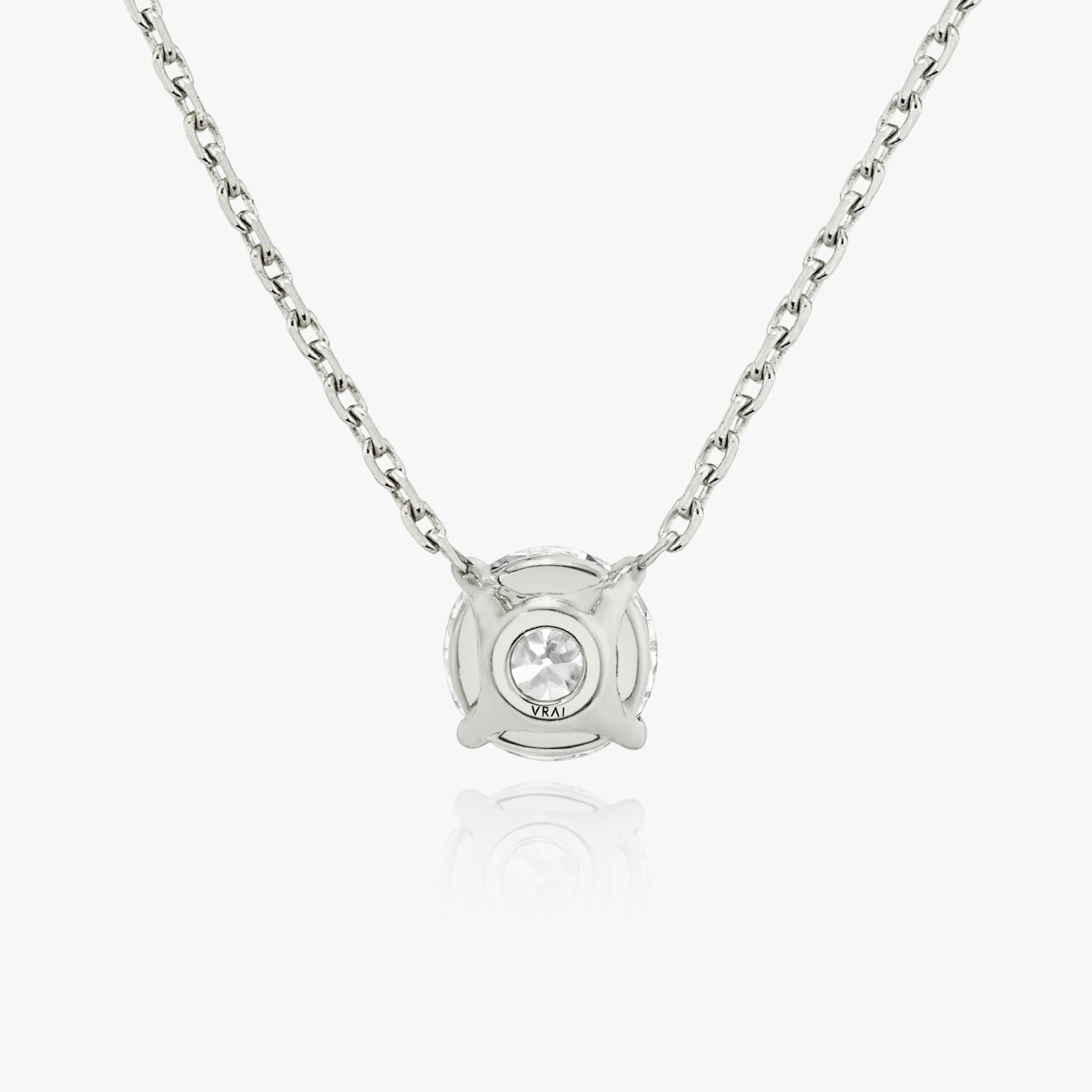 VRAI Solitaire Necklace | Round Brilliant | 14k | White Gold | diamondColor: near-colorless | caratWeight: 2ct