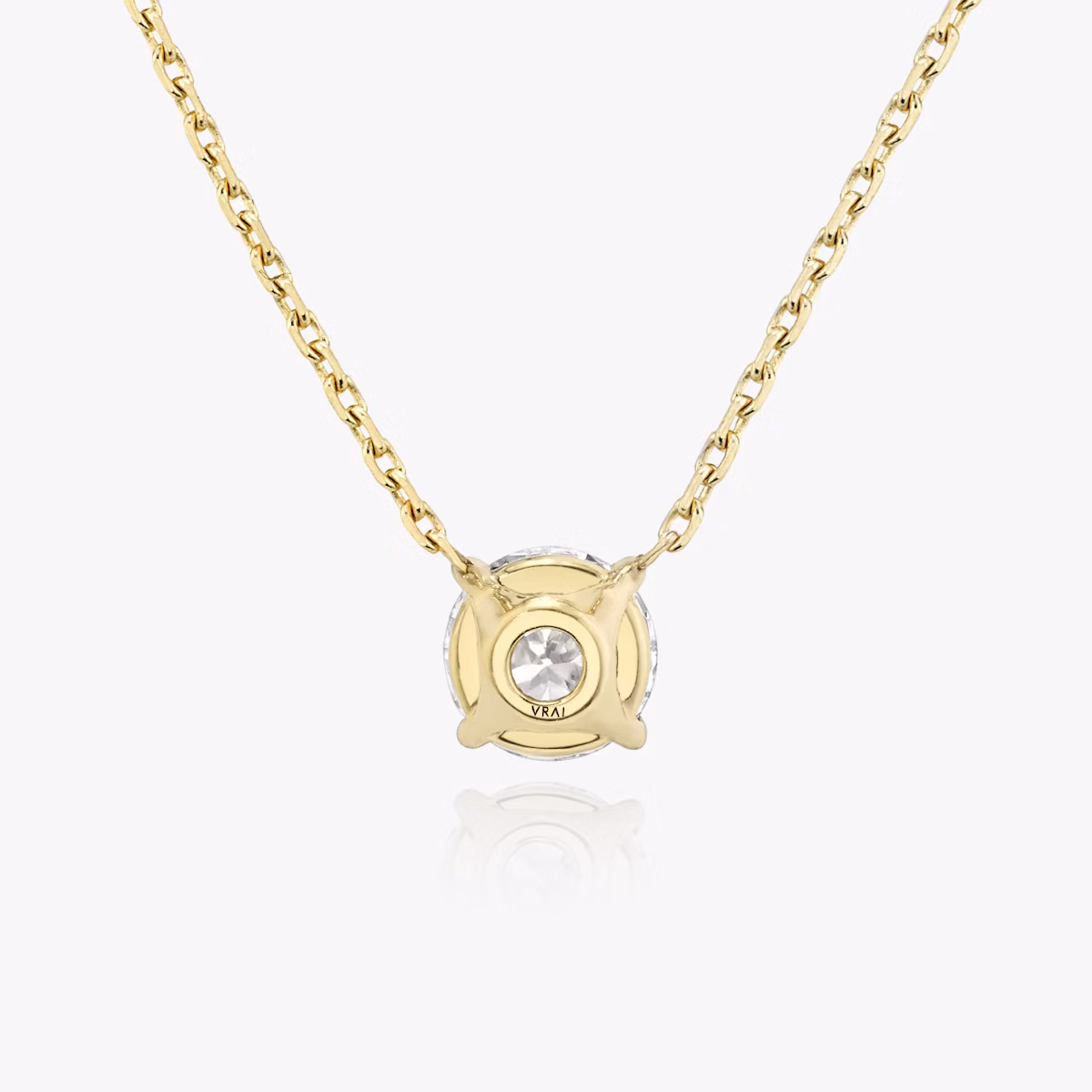 VRAI Solitaire Necklace | Round Brilliant | 14k | Yellow Gold | caratWeight: other | diamondColor: near-colorless