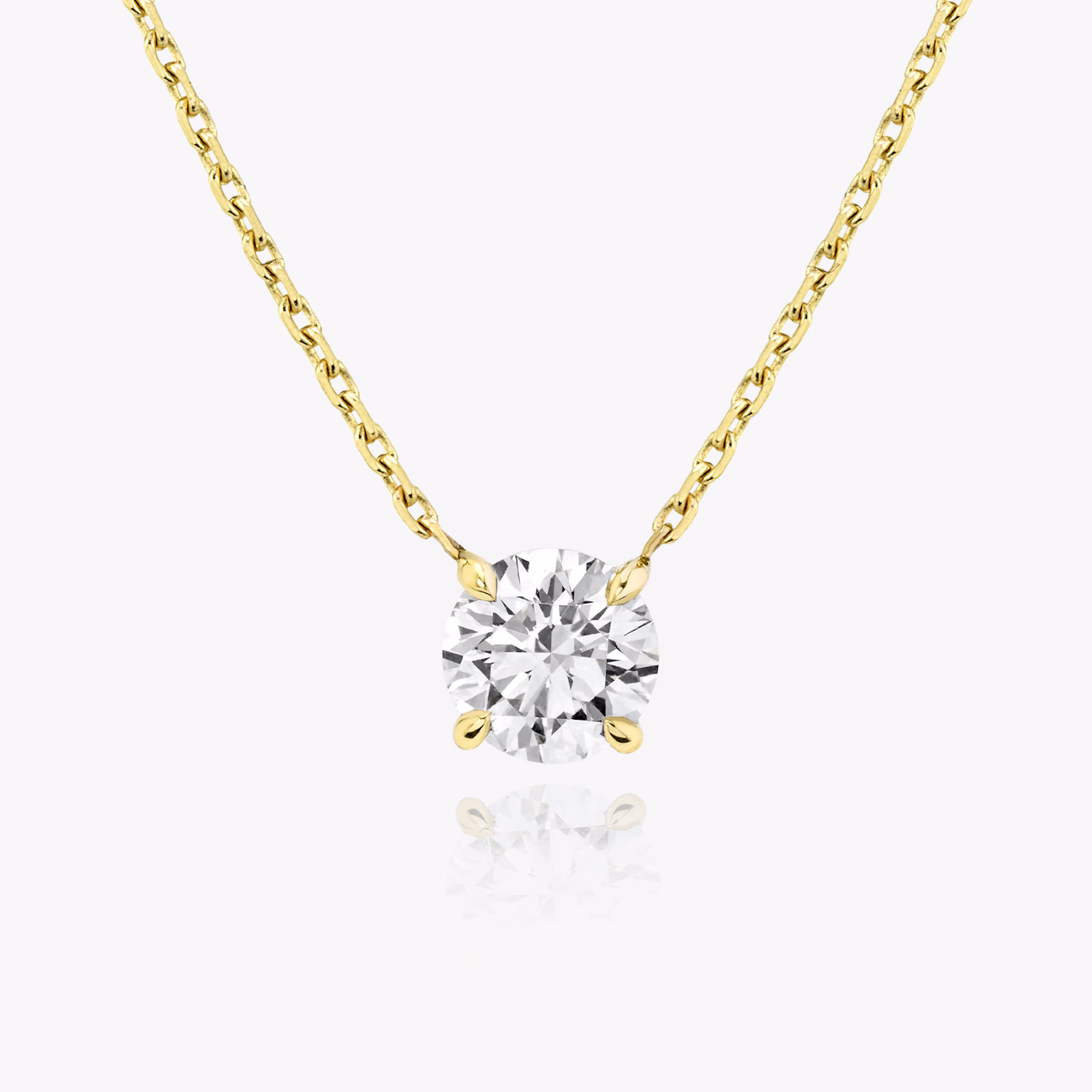 Solitaire Round Necklace