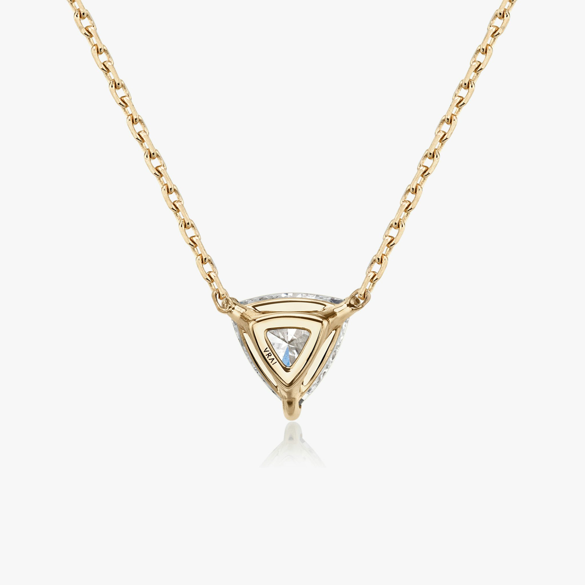 VRAI Solitaire Necklace | Trillion | 14k | Rose Gold | caratWeight: other