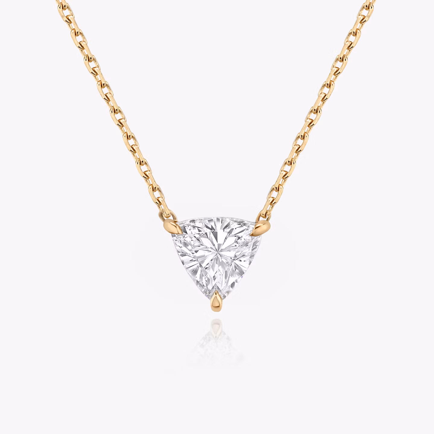 VRAI Solitaire Necklace Trillion | Rose Gold