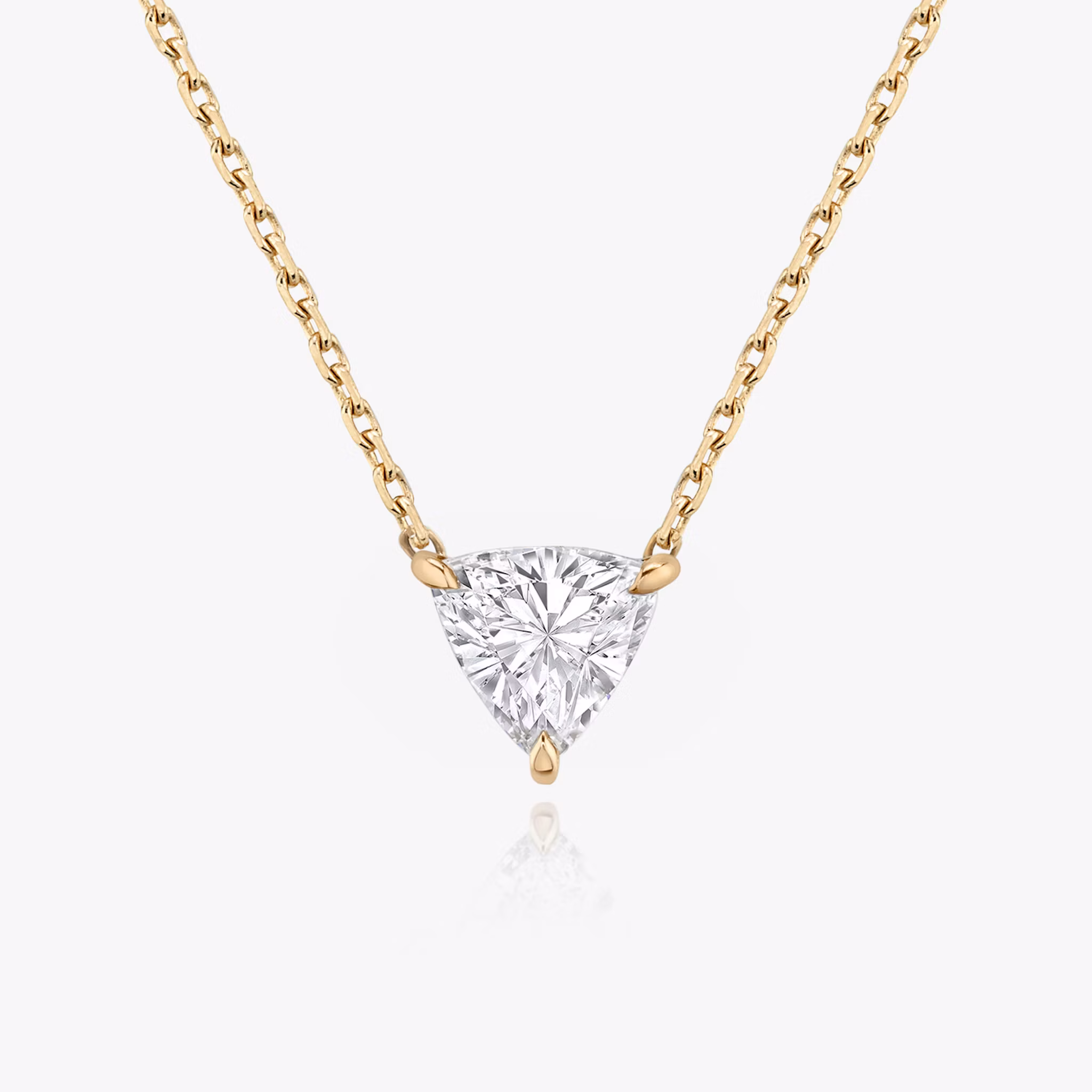 VRAI Solitaire Necklace Trillion | Rose Gold