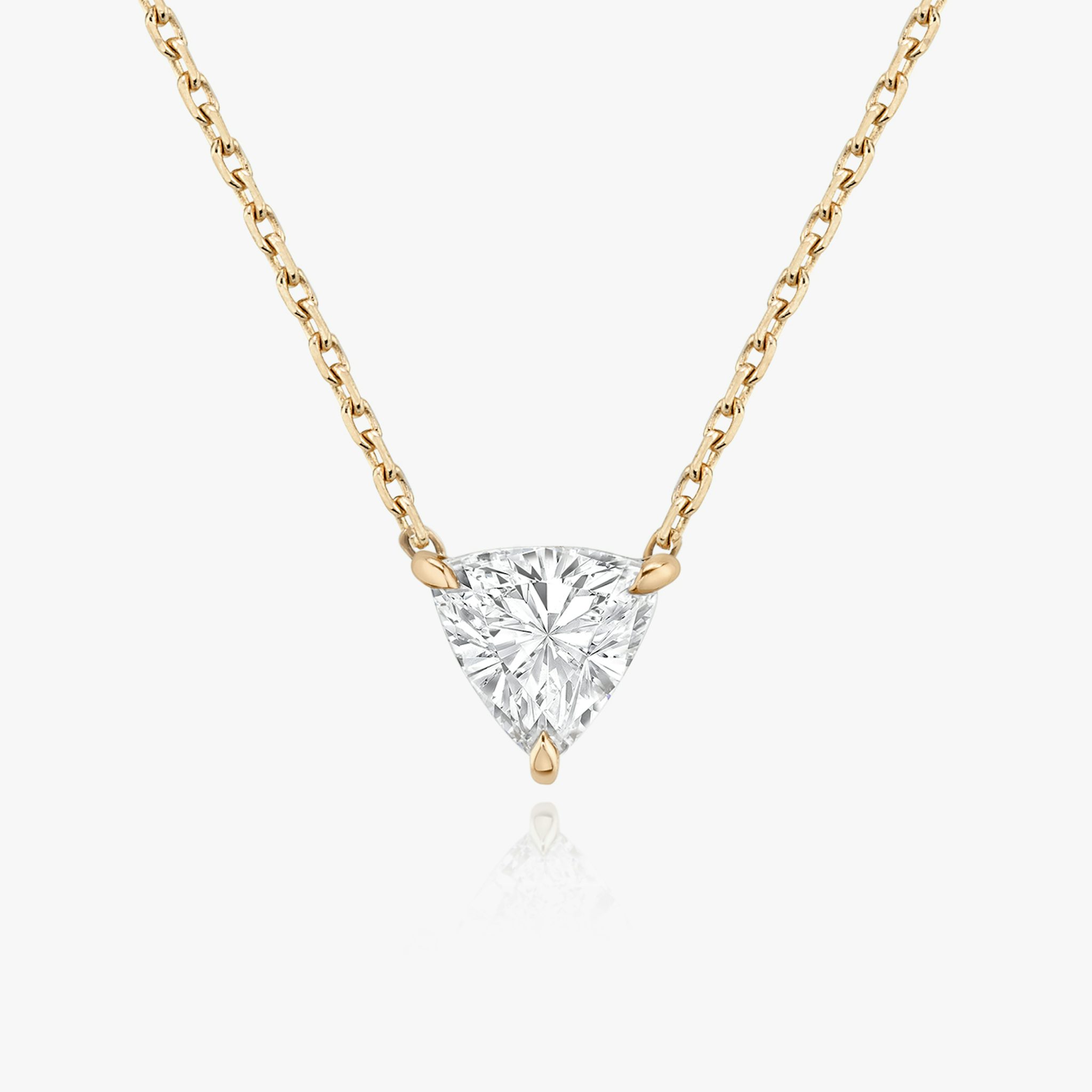 VRAI Solitaire Necklace | Trillion | 14k | Rose Gold | caratWeight: other