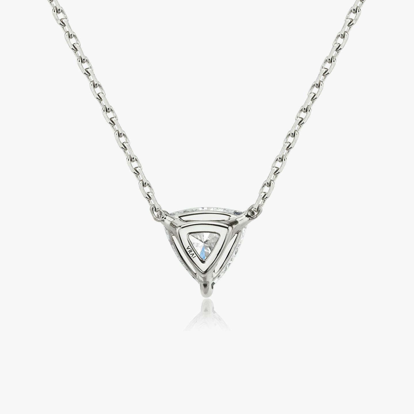 VRAI Solitaire Necklace | Trillion | 14k | White Gold | caratWeight: 0.75ct