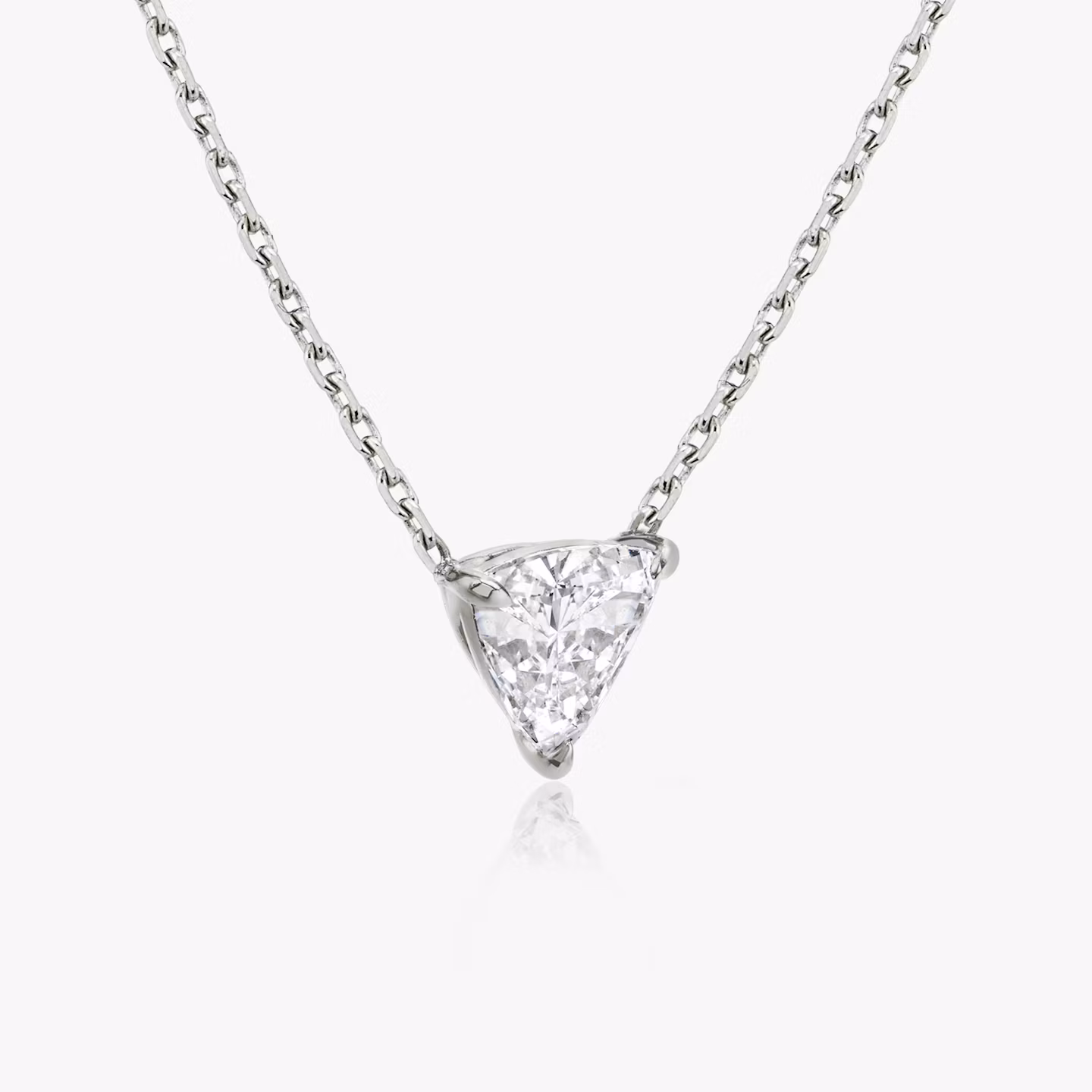 VRAI Solitaire Necklace | Trillion | 14k | White Gold | caratWeight: 0.75ct