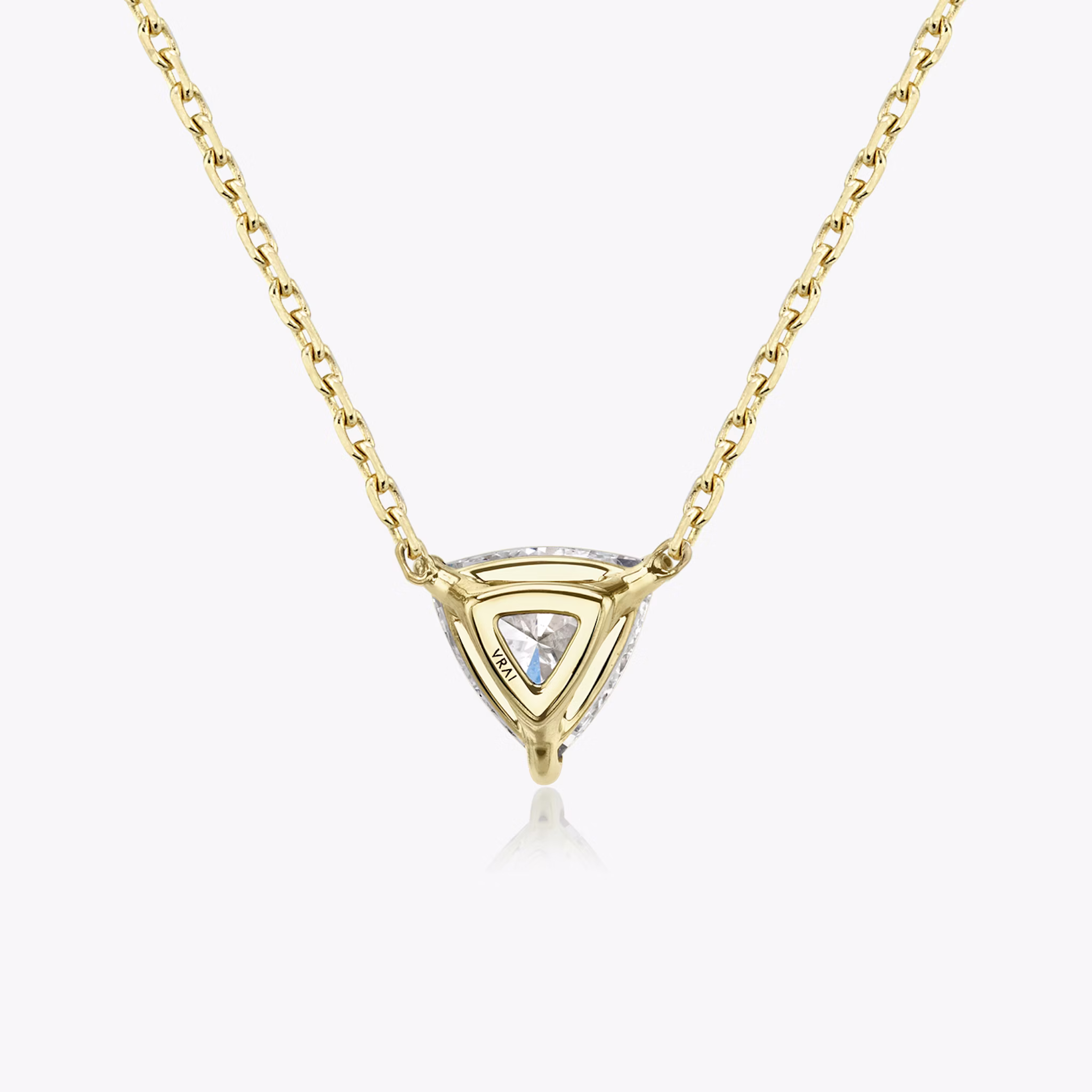 VRAI Solitaire Necklace | Trillion | 14k | Yellow Gold | caratWeight: other
