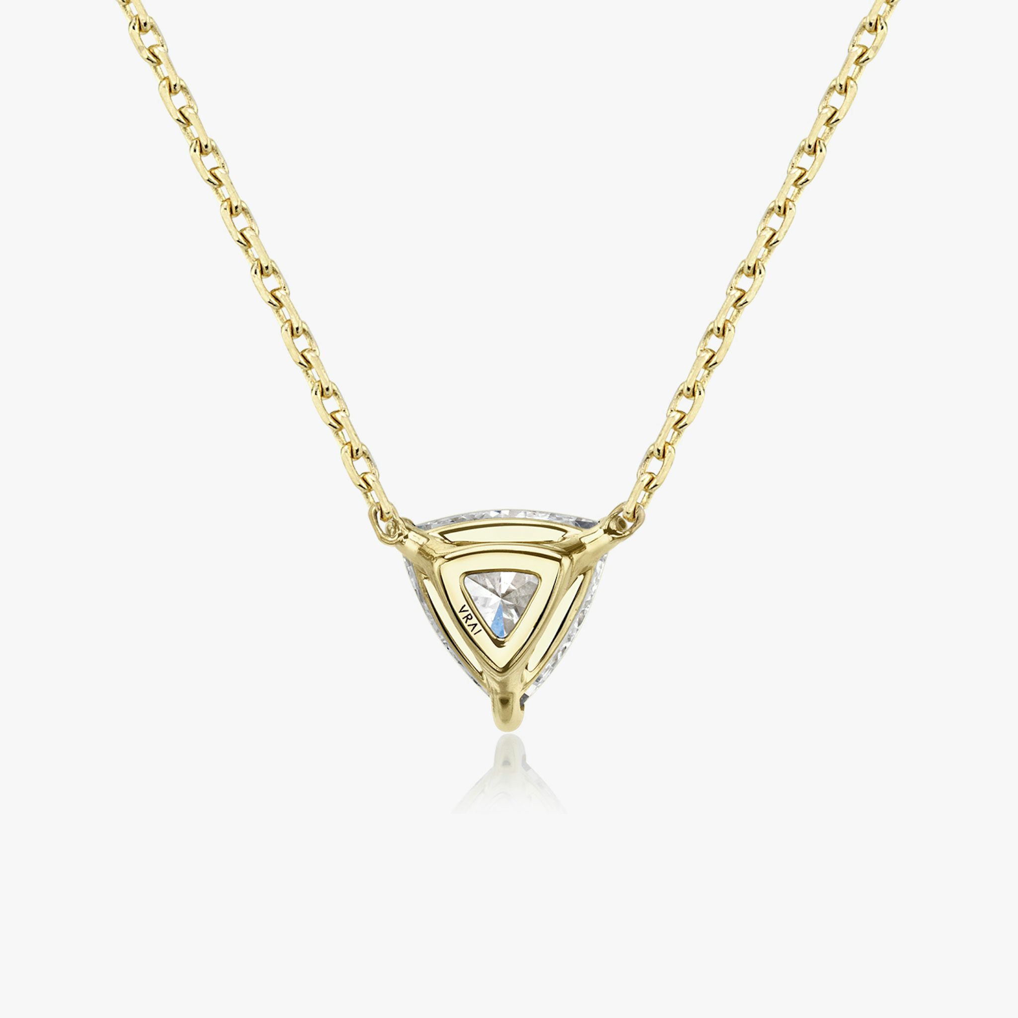 VRAI Solitaire Necklace | Trillion | 14k | Yellow Gold | caratWeight: other