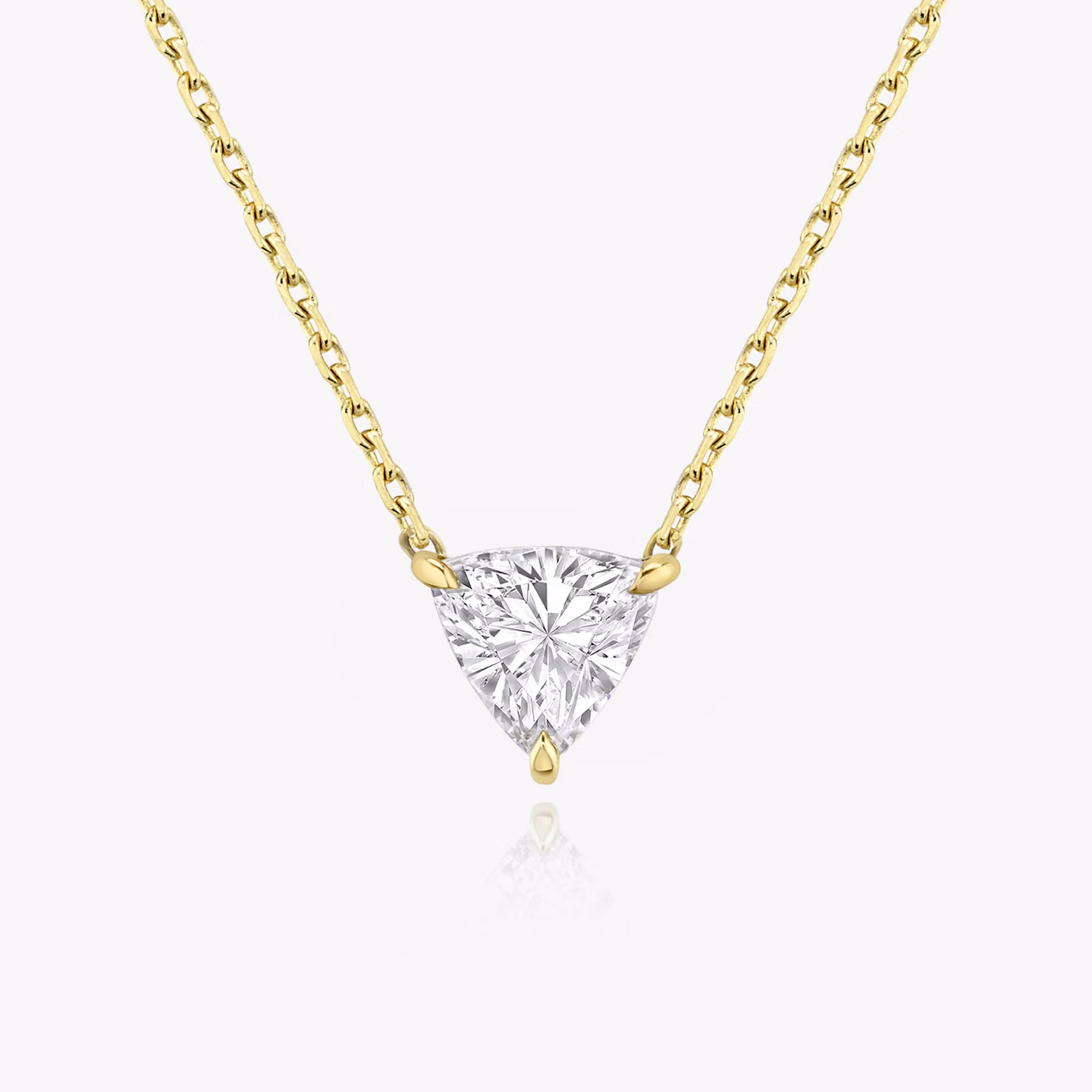 VRAI Solitaire Necklace Trillion | Yellow Gold