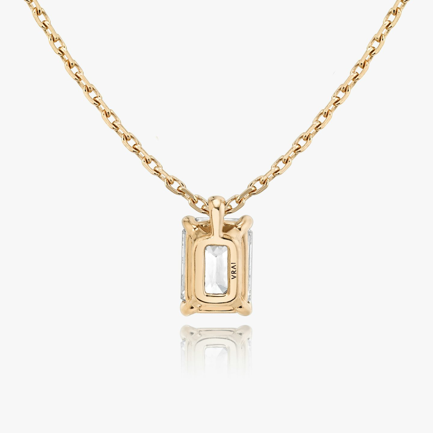 VRAI Solitaire Pendant | Emerald | 14k | Rose Gold | caratWeight: 0.25ct