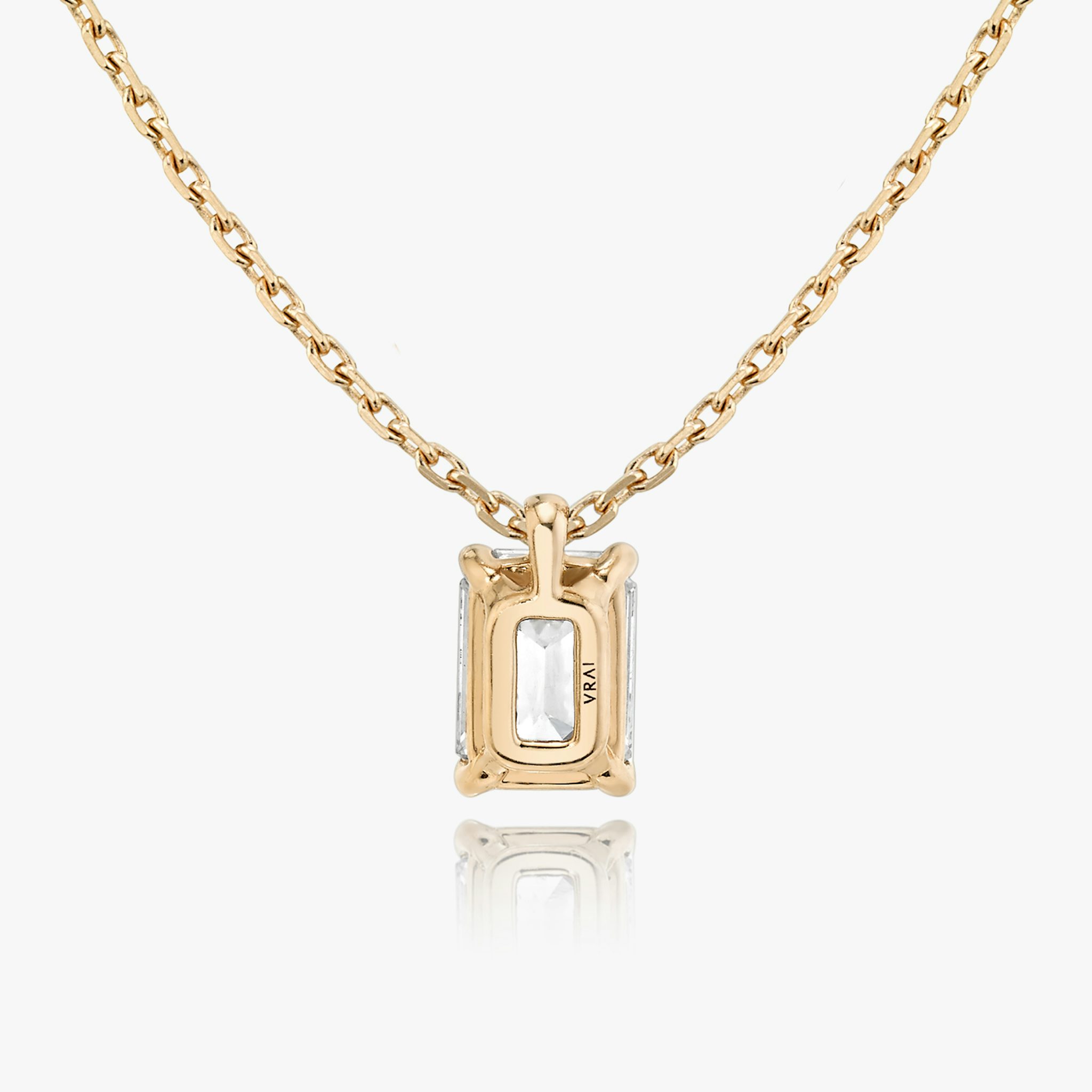 VRAI Solitaire Pendant | Emerald | 14k | Rose Gold | caratWeight: 0.25ct