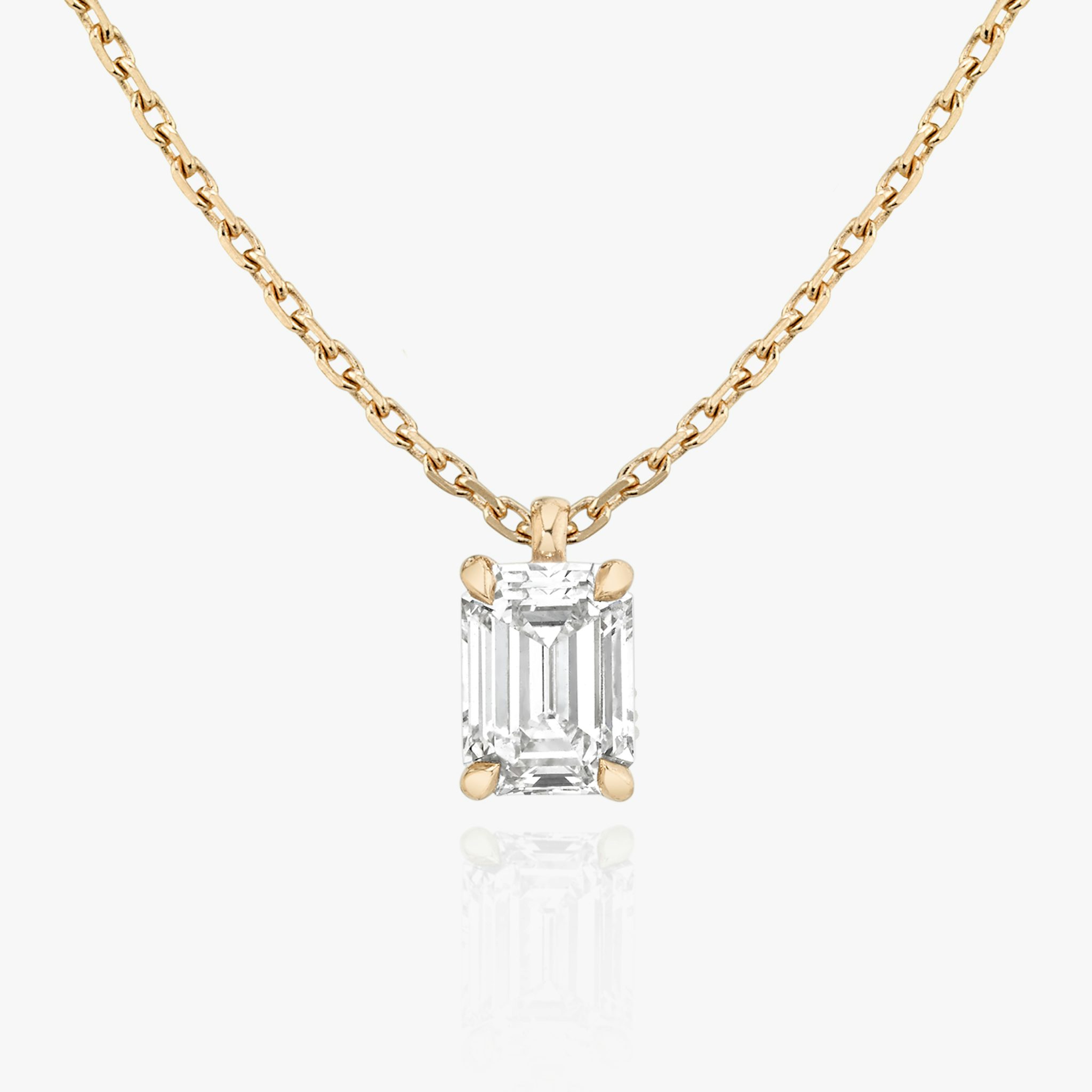 VRAI Solitaire Pendant | Emerald | 14k | Rose Gold | caratWeight: 0.25ct
