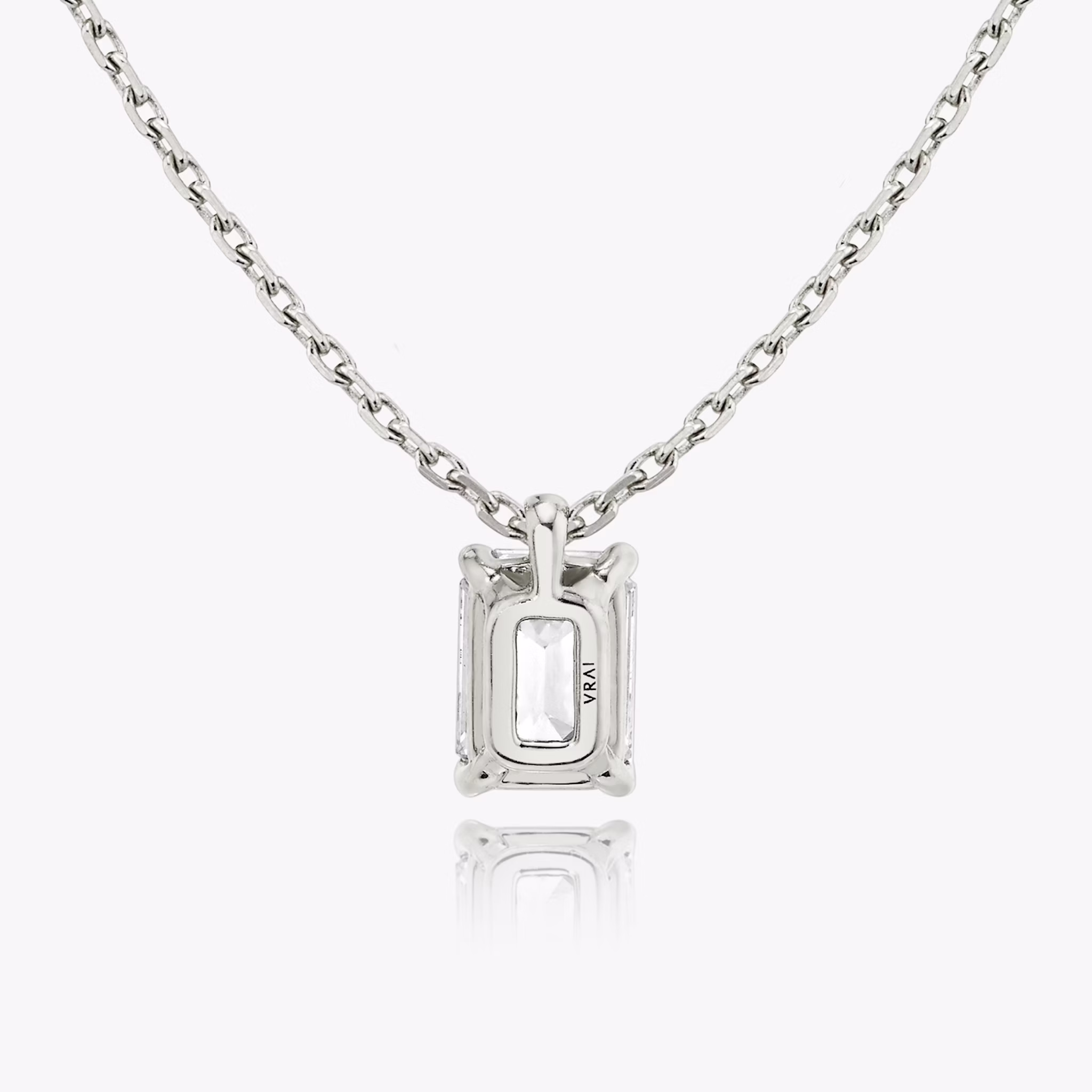 VRAI Solitaire Pendant | Emerald | 14k | White Gold | caratWeight: 0.25ct