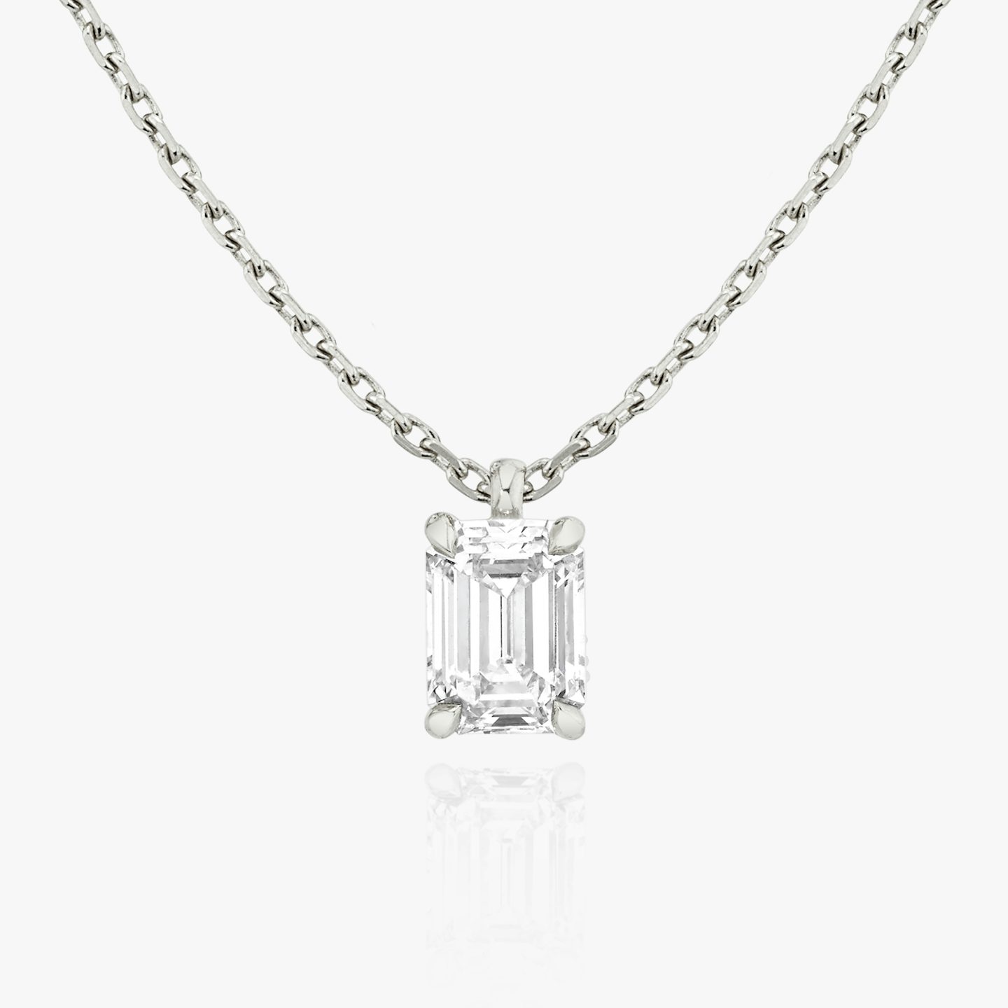 VRAI Solitaire Pendant | Emerald | 14k | White Gold | caratWeight: 0.25ct
