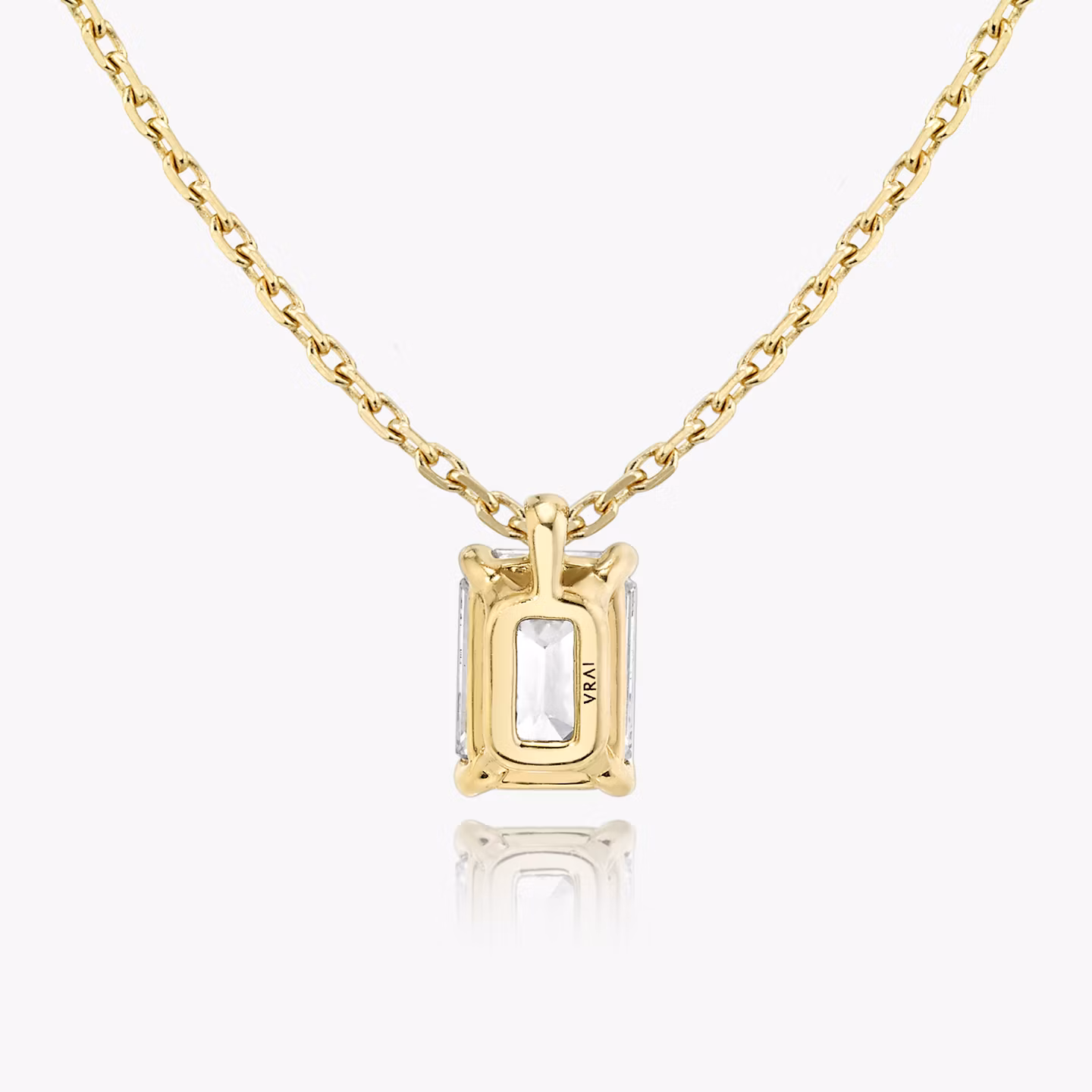 VRAI Solitaire Pendant | Emerald | 14k | Yellow Gold | caratWeight: 0.50ct