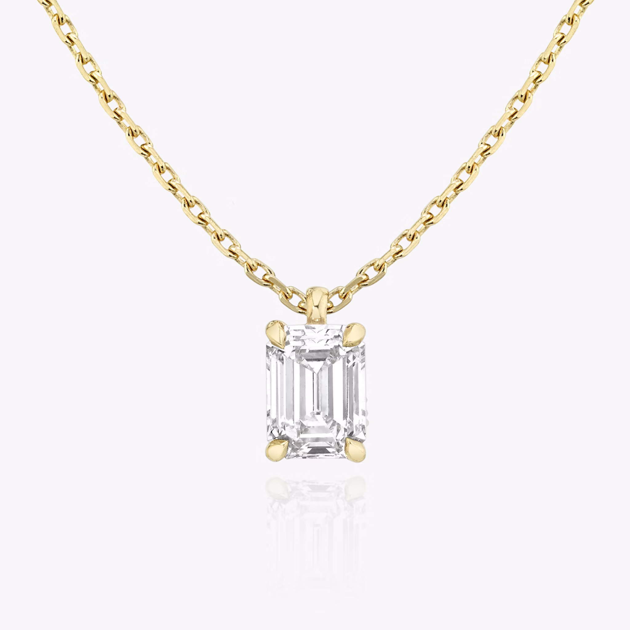 VRAI Solitaire Pendant | Emerald | 14k | Yellow Gold | caratWeight: other