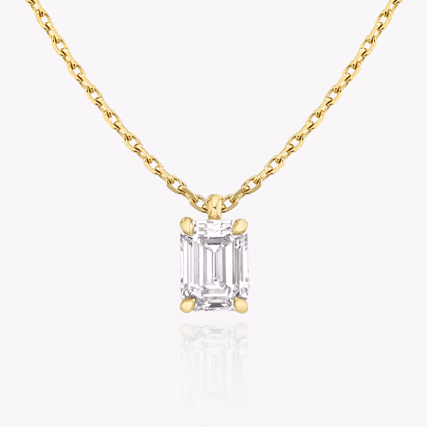 VRAI Solitaire Pendant Emerald | Yellow Gold