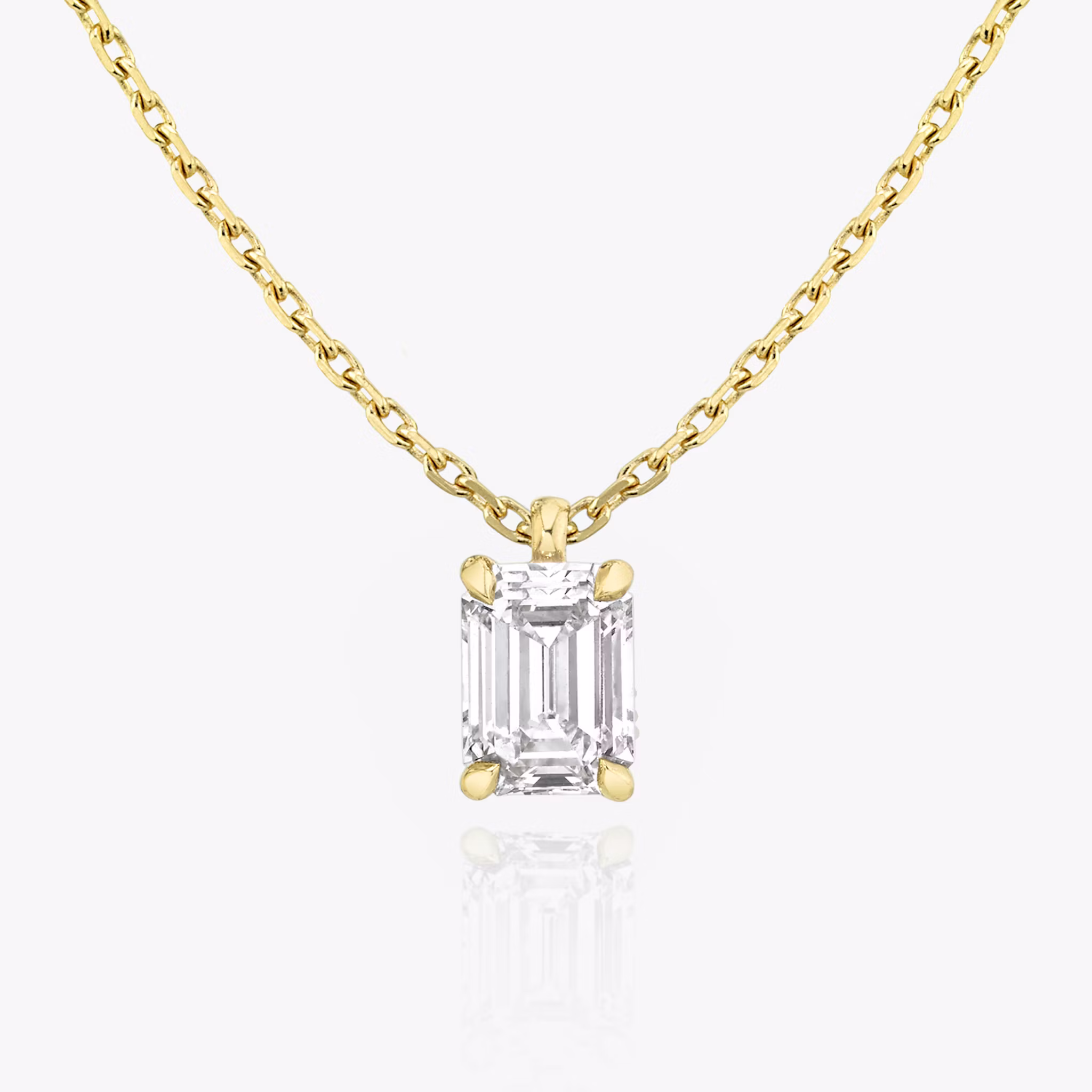 VRAI Solitaire Pendant Emerald | Yellow Gold