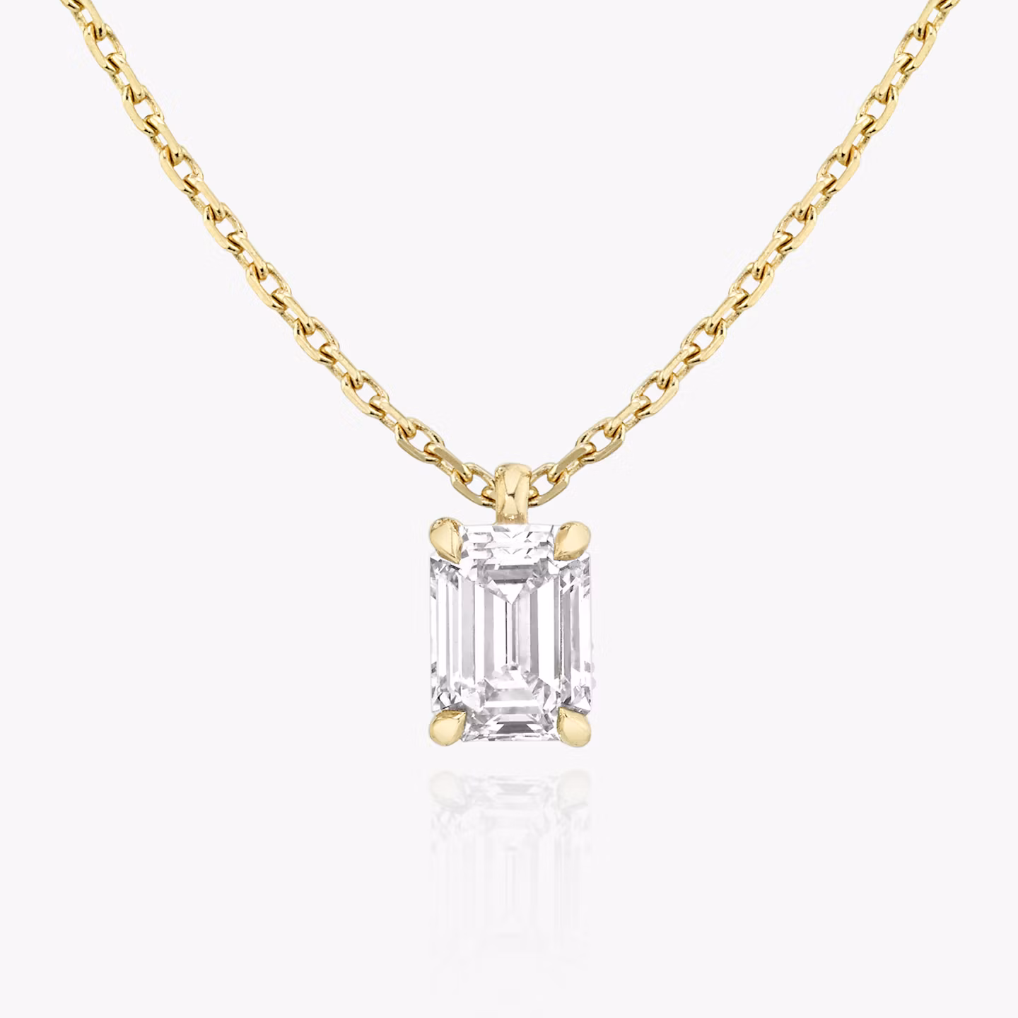 VRAI Solitaire Pendant | Emerald | 14k | Yellow Gold | caratWeight: 0.50ct