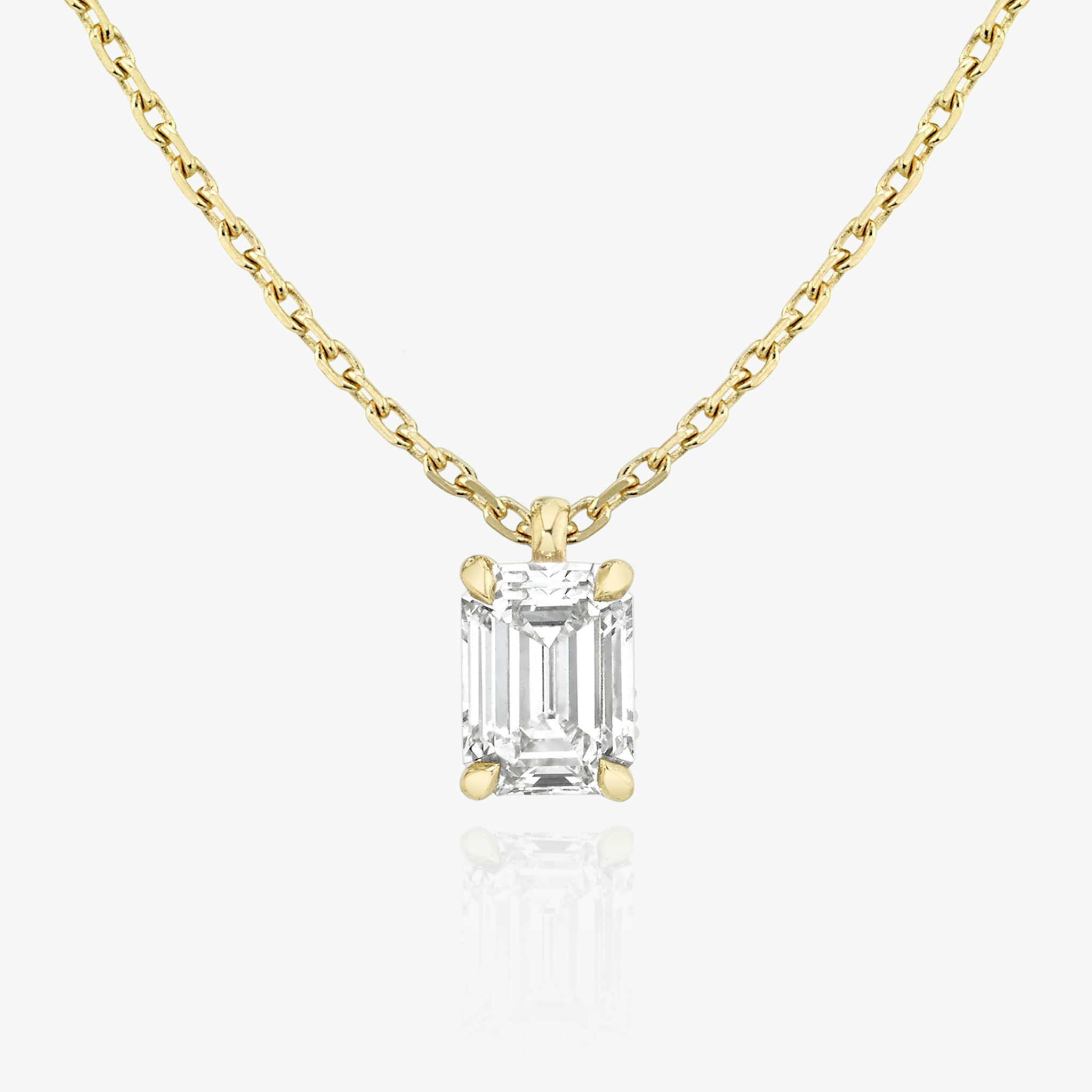 VRAI Solitaire Pendant | Emerald | 14k | Yellow Gold | caratWeight: other