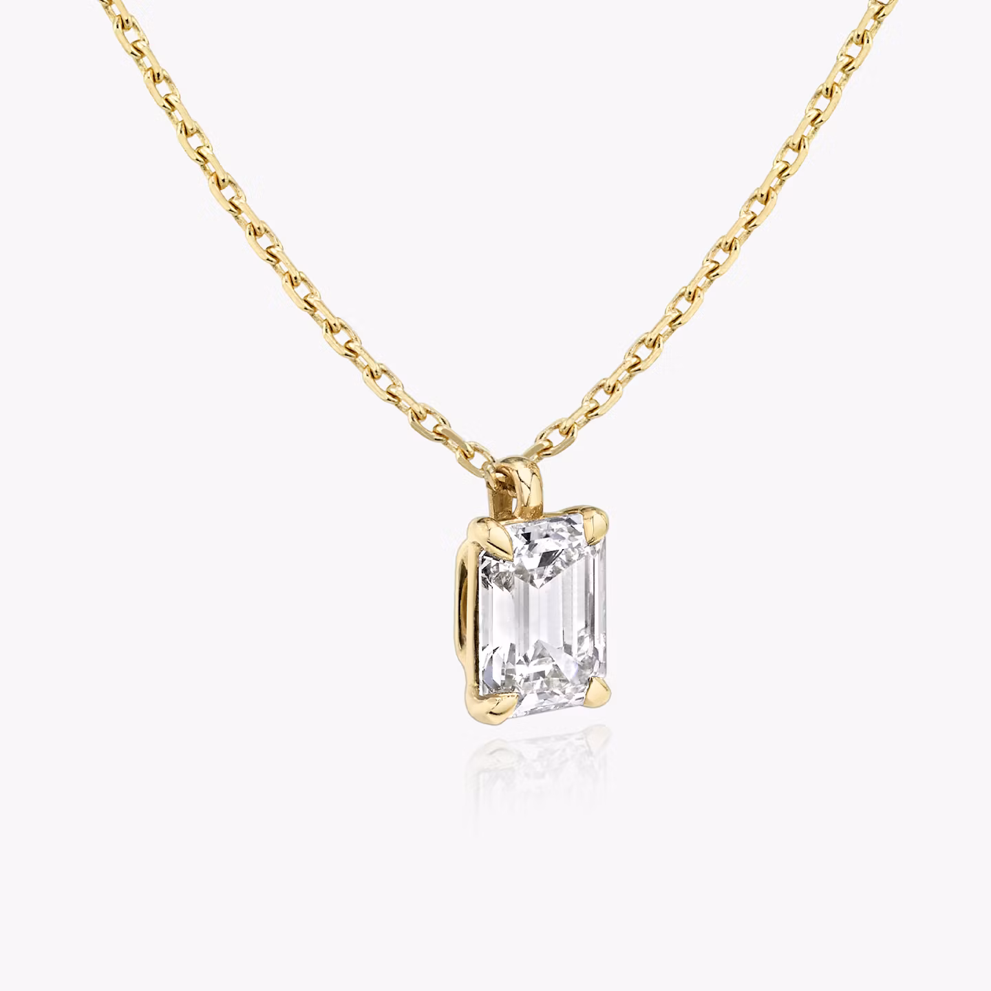 VRAI Solitaire Pendant | Emerald | 14k | Yellow Gold | caratWeight: 0.50ct