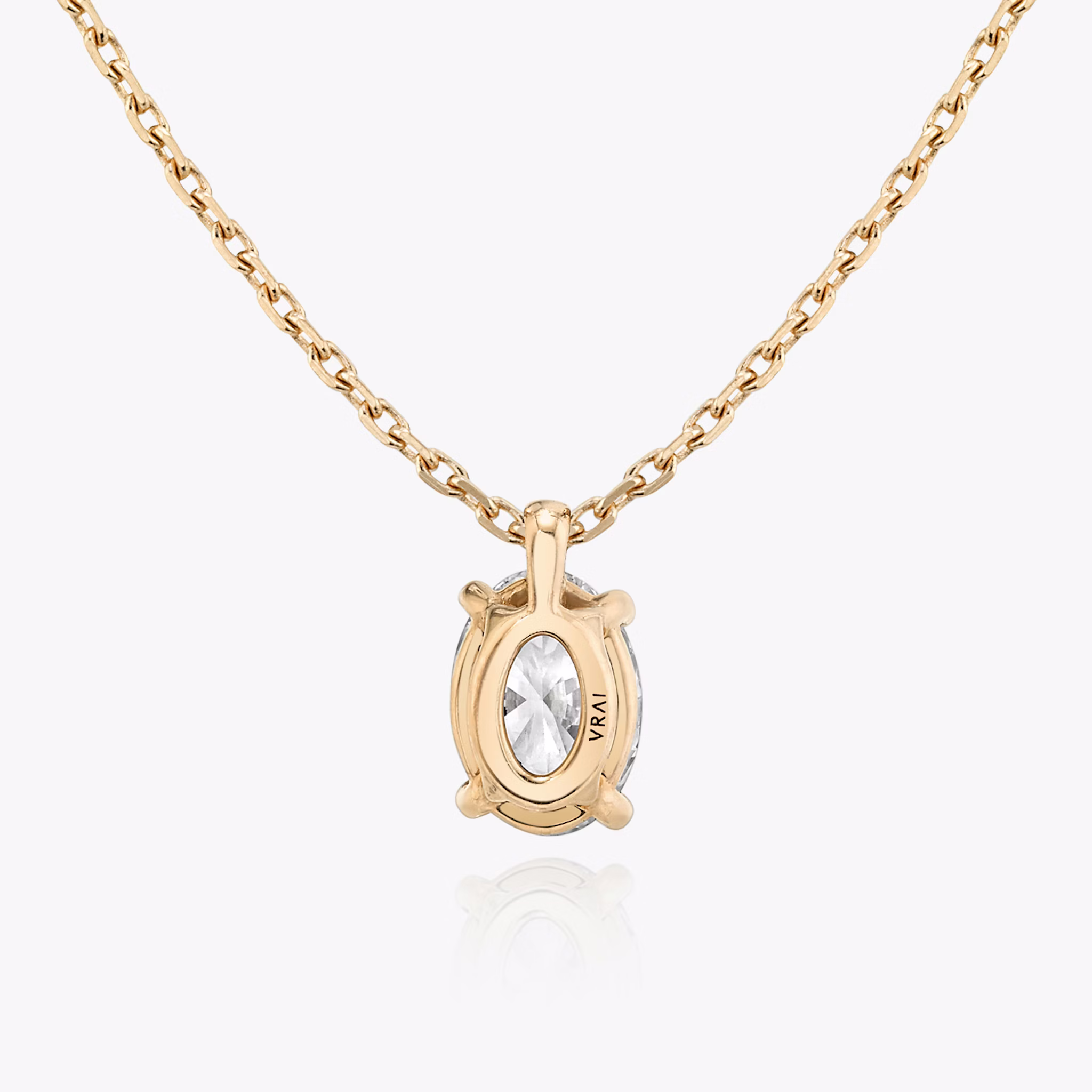VRAI Solitaire Pendant | Oval | 14k | Rose Gold | caratWeight: 1.0ct