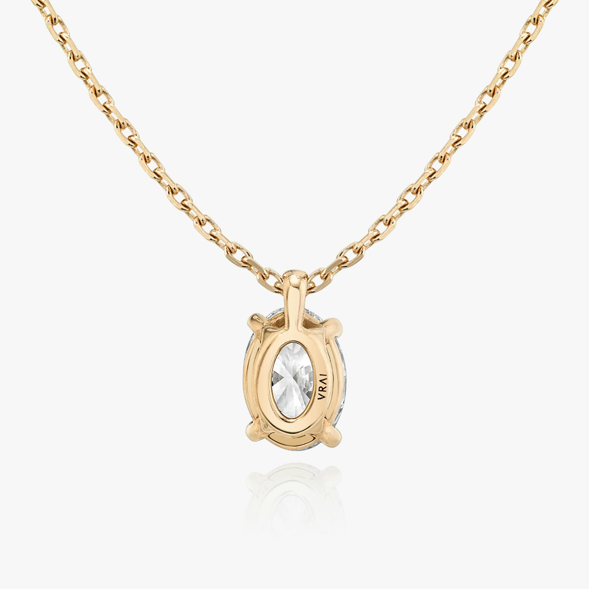VRAI Solitaire Pendant | Oval | 14k | Rose Gold | caratWeight: 1.0ct