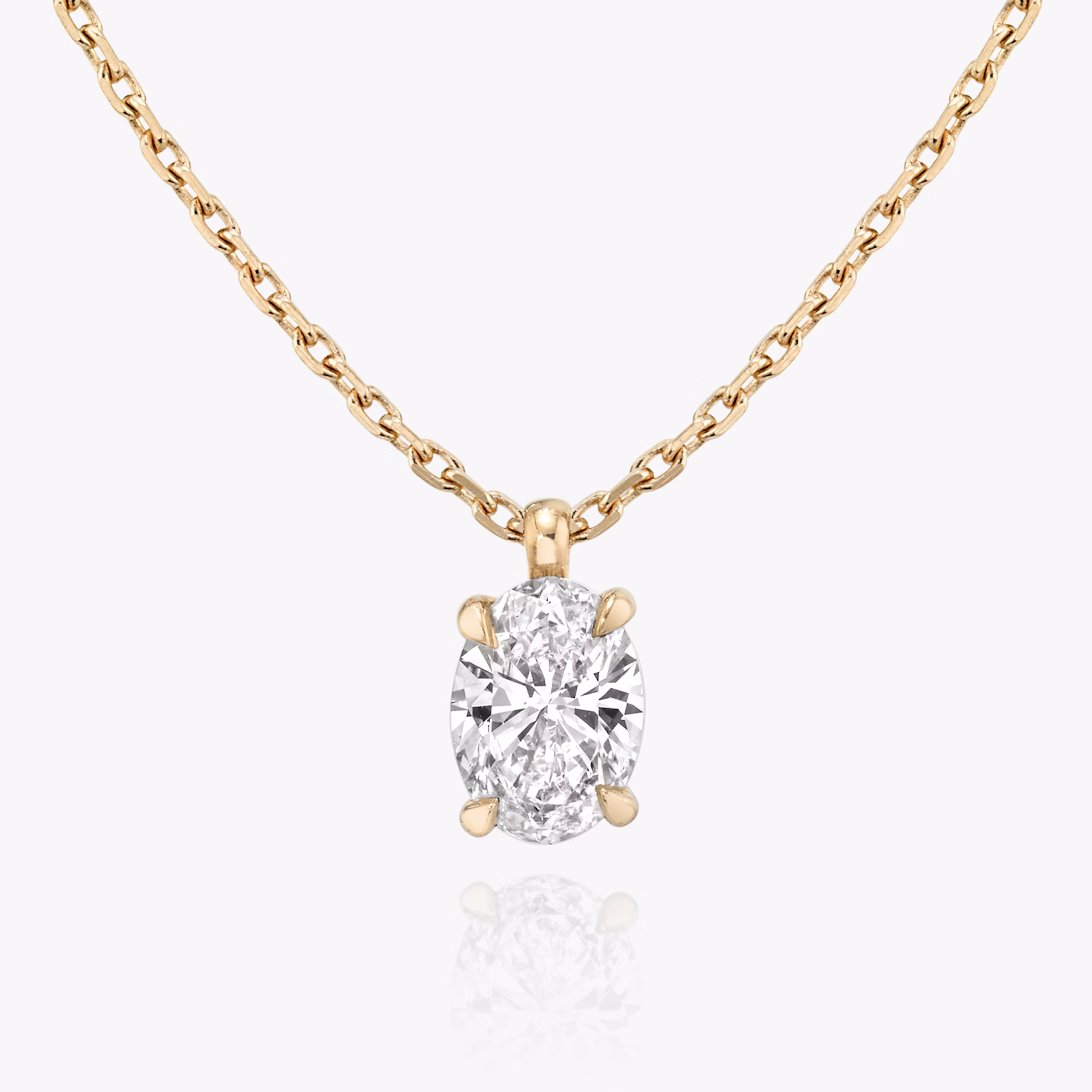 VRAI Solitaire Pendant | Oval | 14k | Rose Gold | caratWeight: 1.0ct