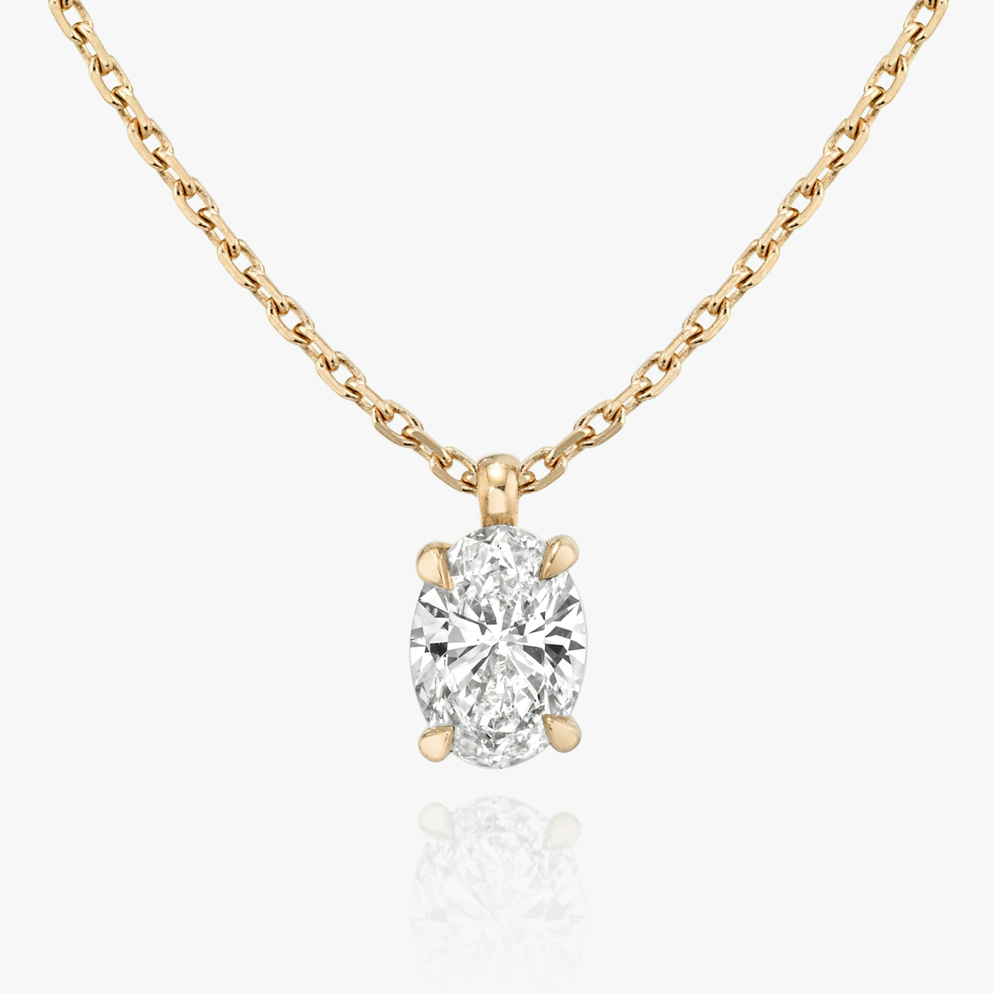VRAI Solitaire Pendant | Oval | 14k | Rose Gold | caratWeight: 1.0ct
