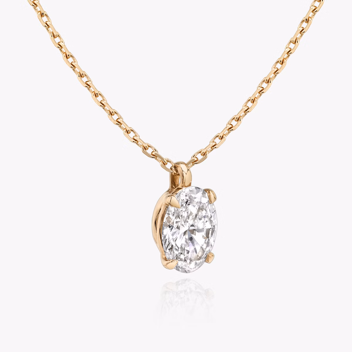 VRAI Solitaire Pendant | Oval | 14k | Rose Gold | caratWeight: 0.25ct