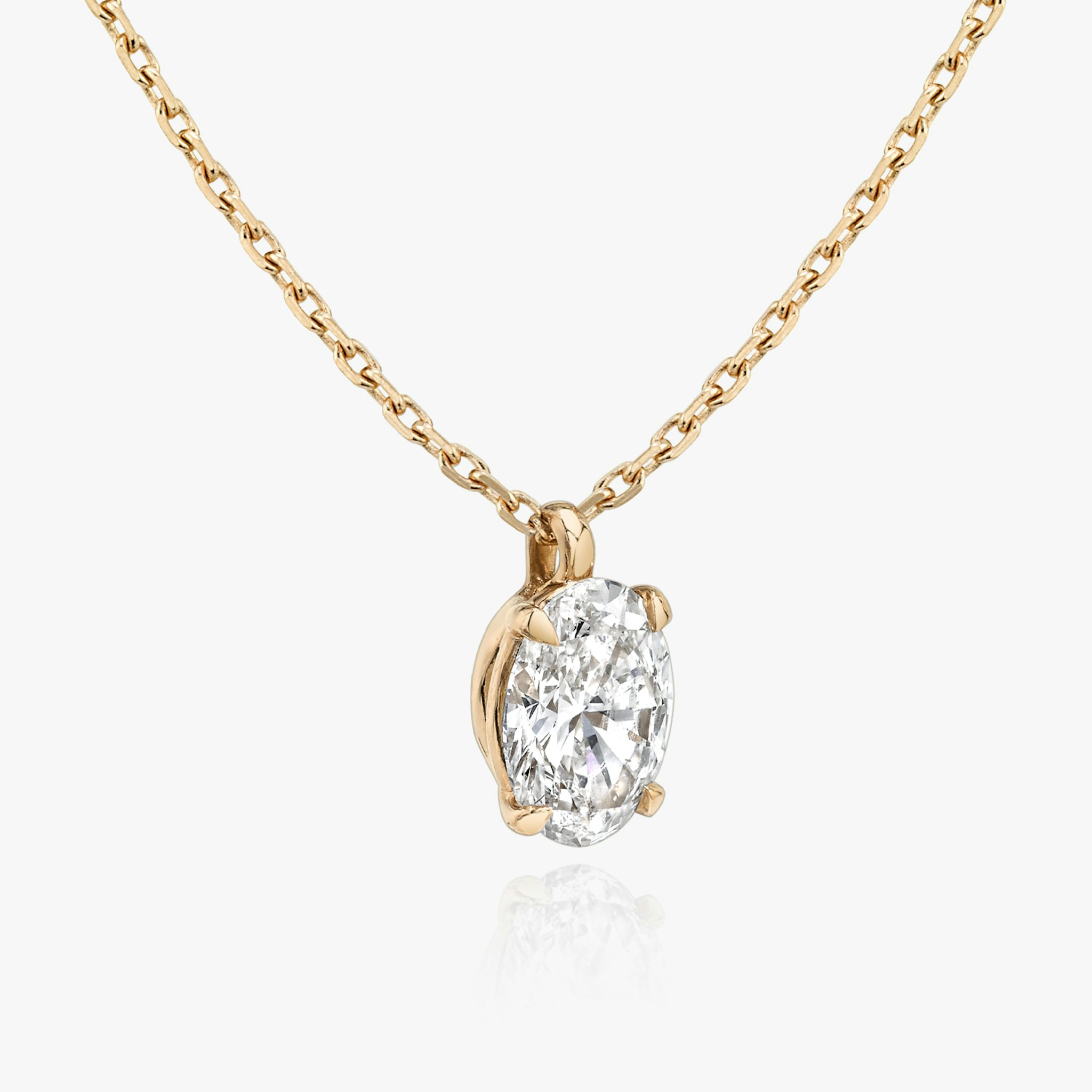 VRAI Solitaire Pendant | Oval | 14k | Rose Gold | caratWeight: 1.0ct